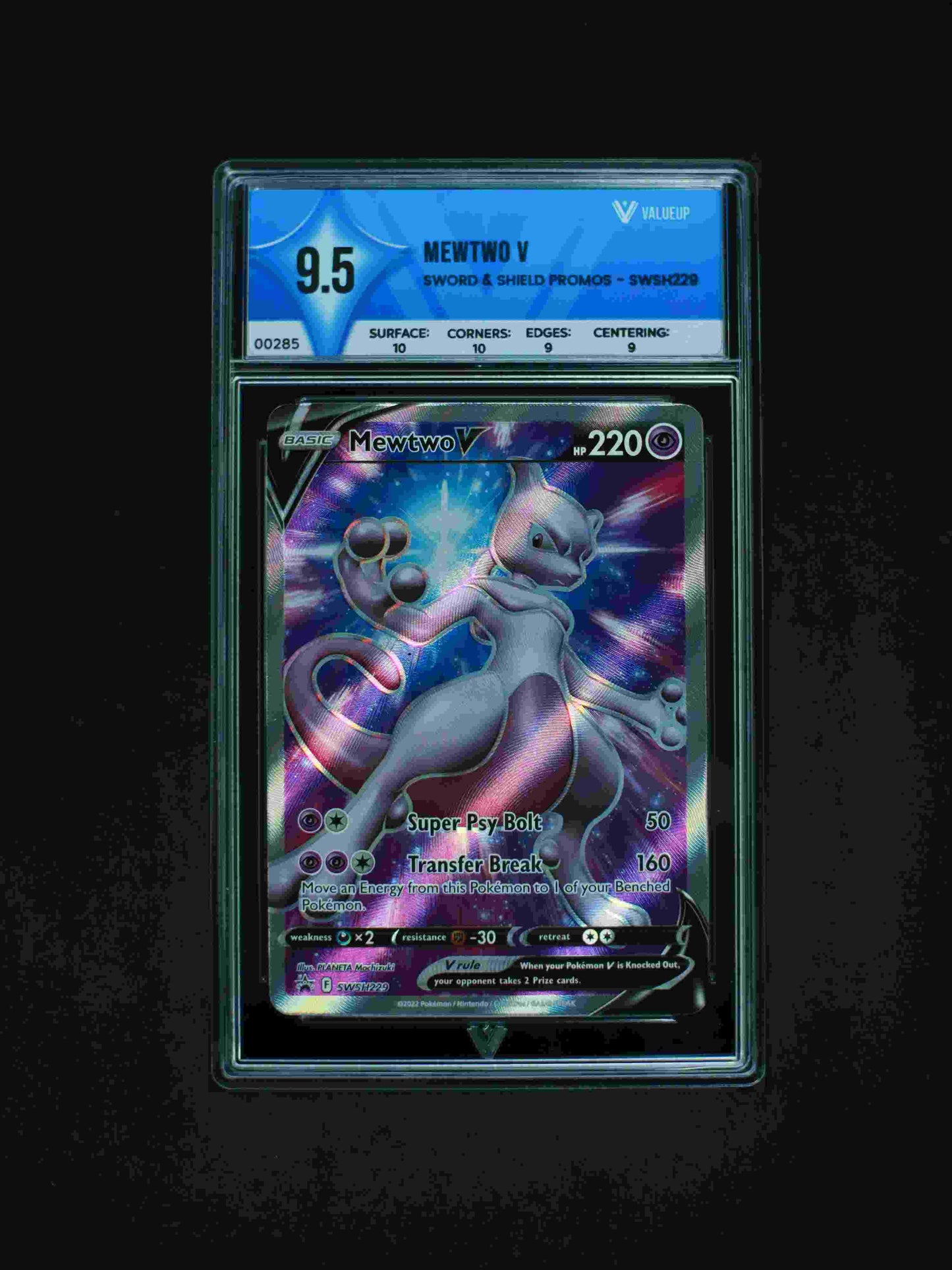 00285 MEWTWO V Grading Card