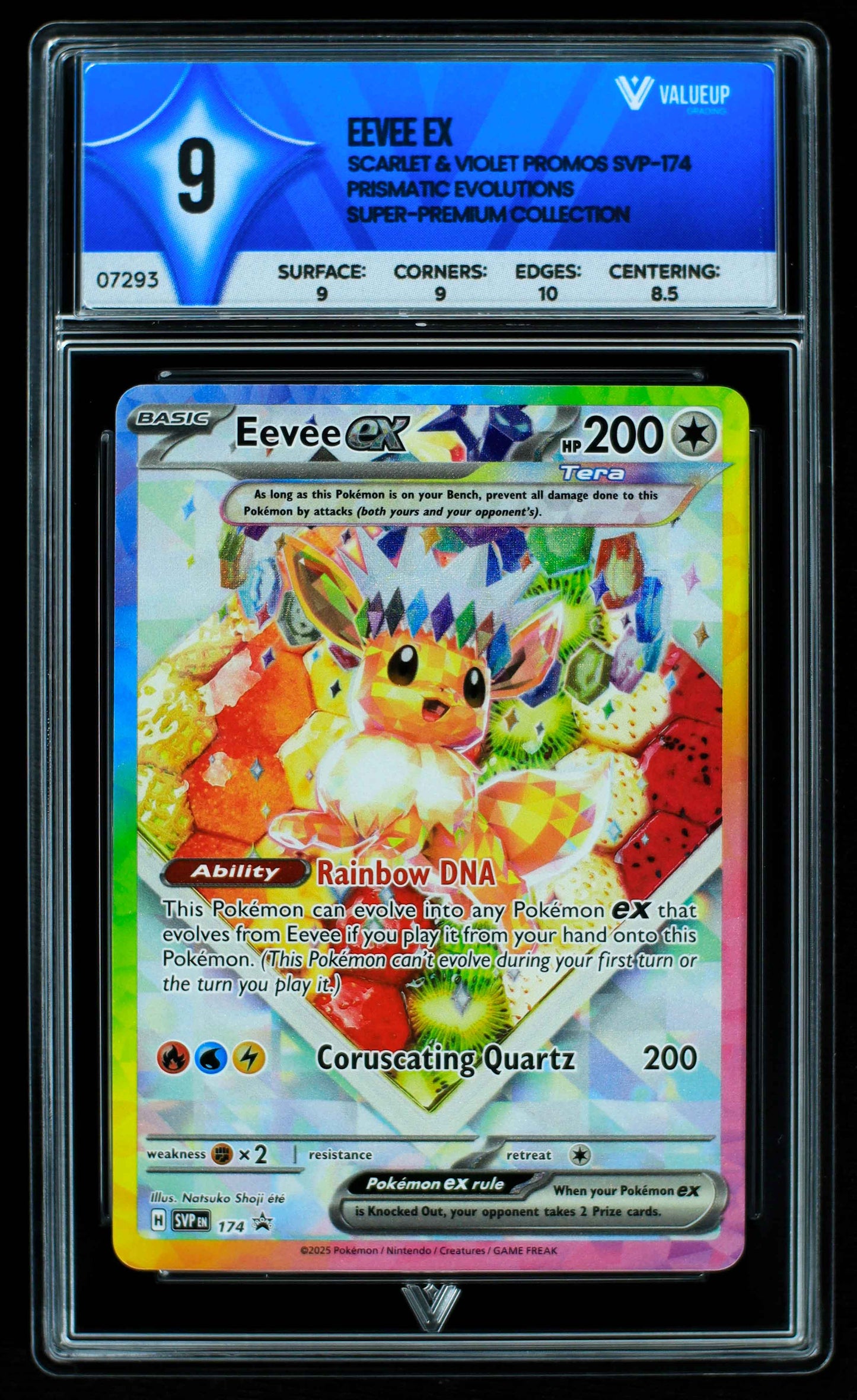07293 EEVEE EX Grading Card