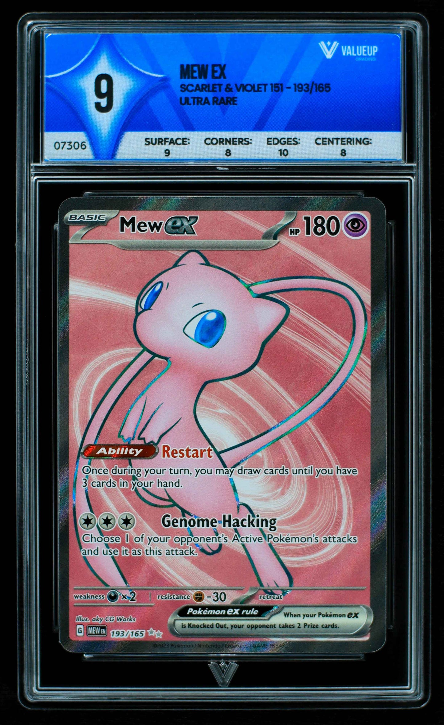 07306 MEW EX Grading Card