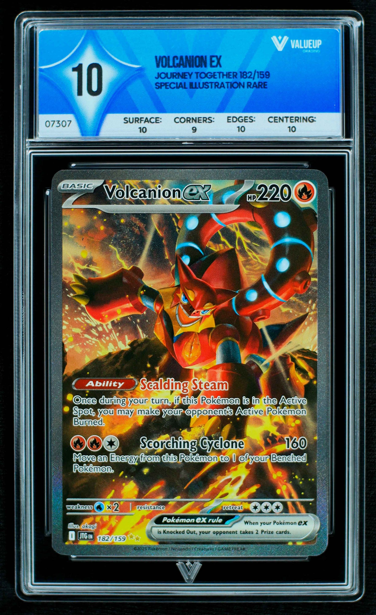 07307 VOLCANION EX Grading Card