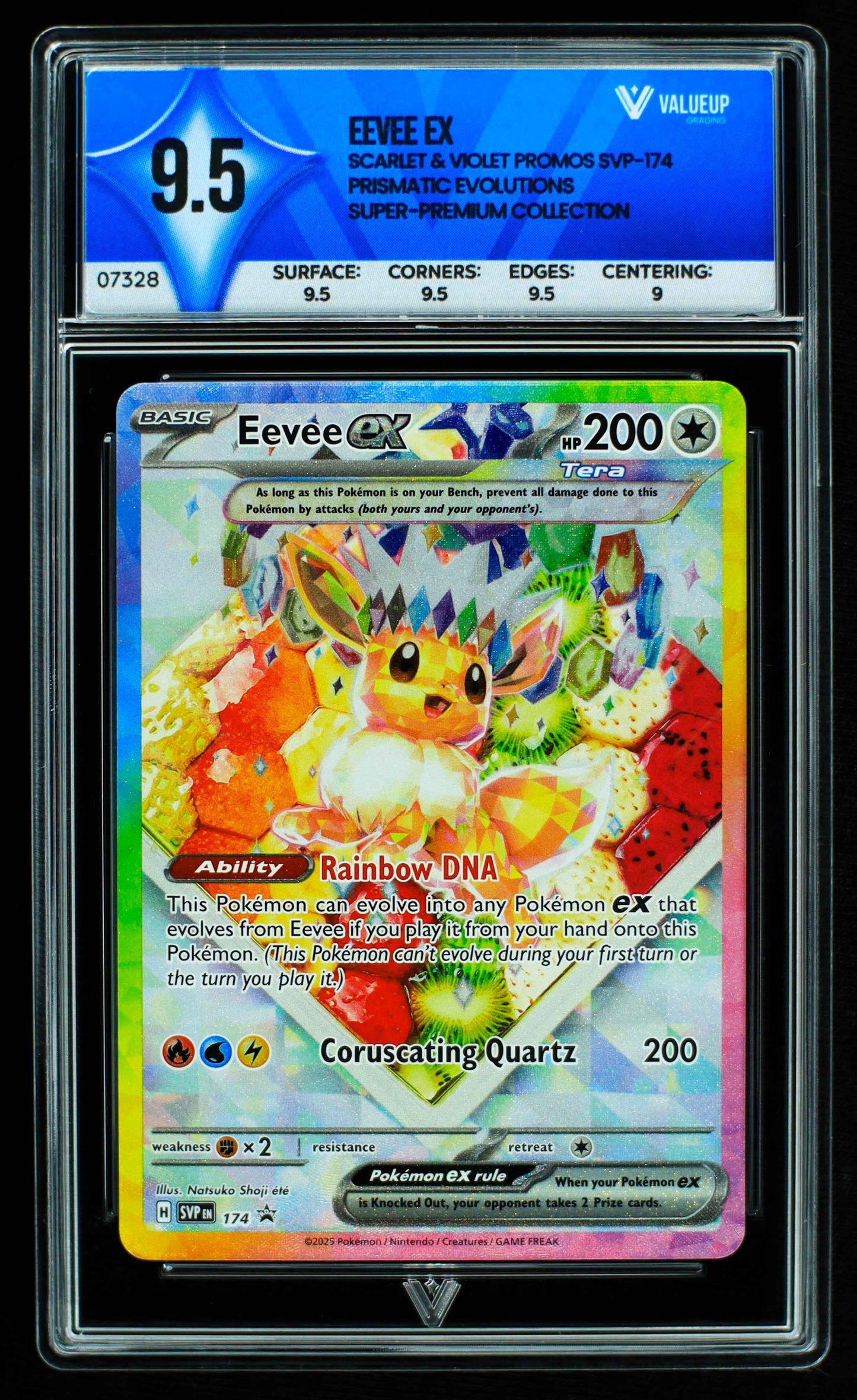 07328 EEVEE EX Grading Card