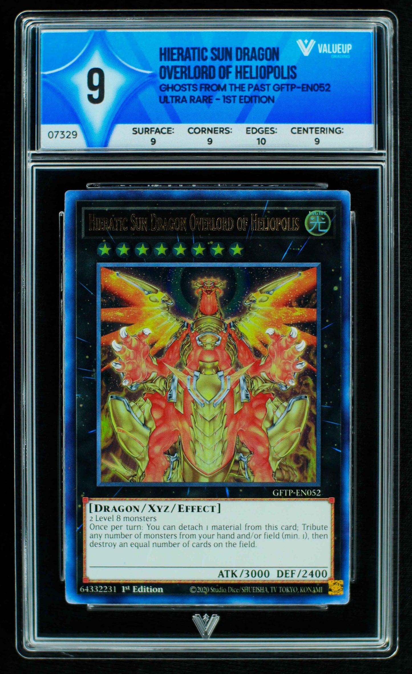 07329 HIERATIC SUN DRAGON OVERLORD OF HELIOPOLIS Grading Card