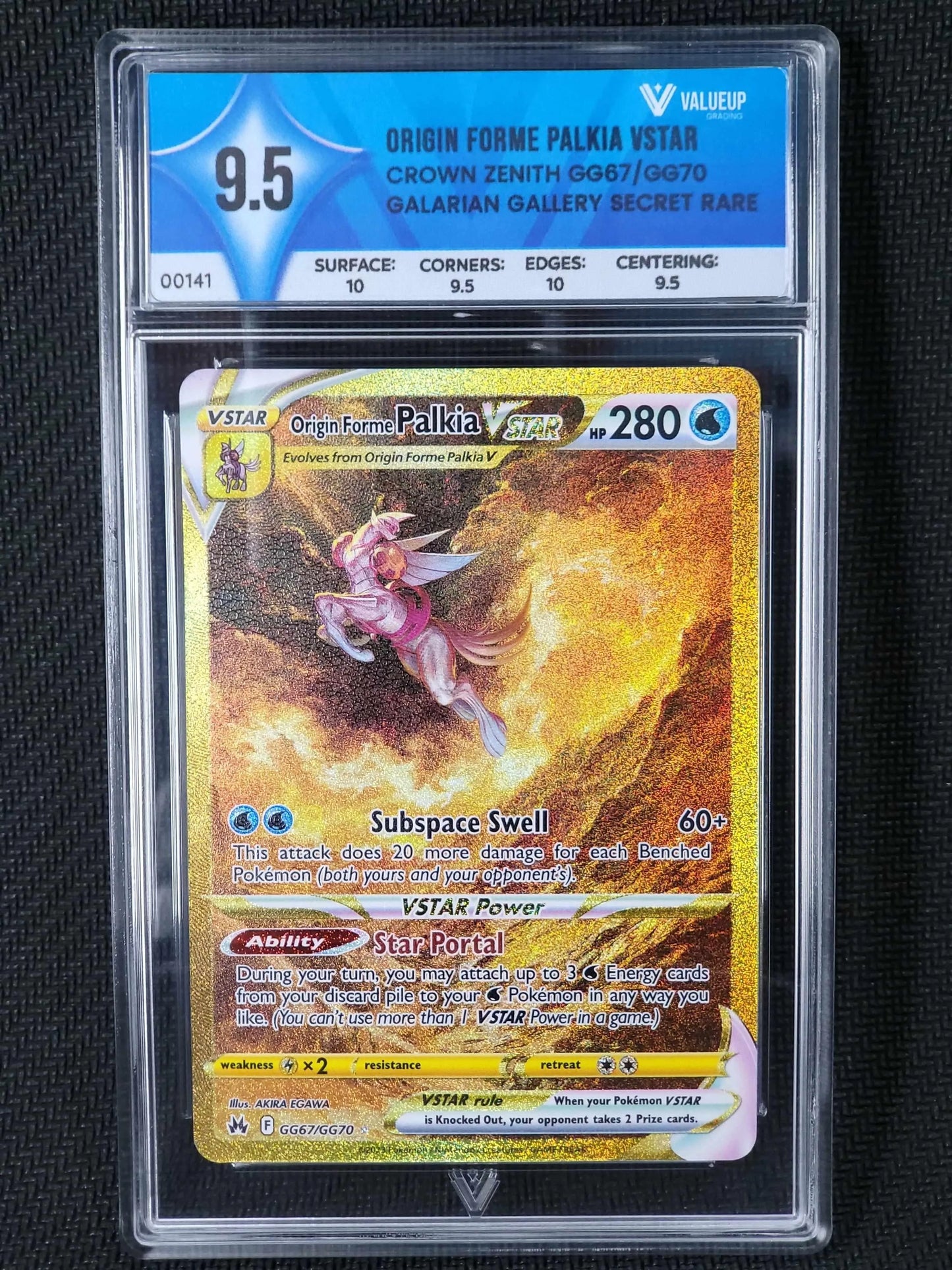 Grading Card Origin Forme Palkia Vstar