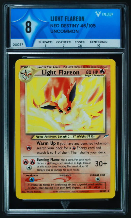 00087 LIGHT FLAREON Grading Card