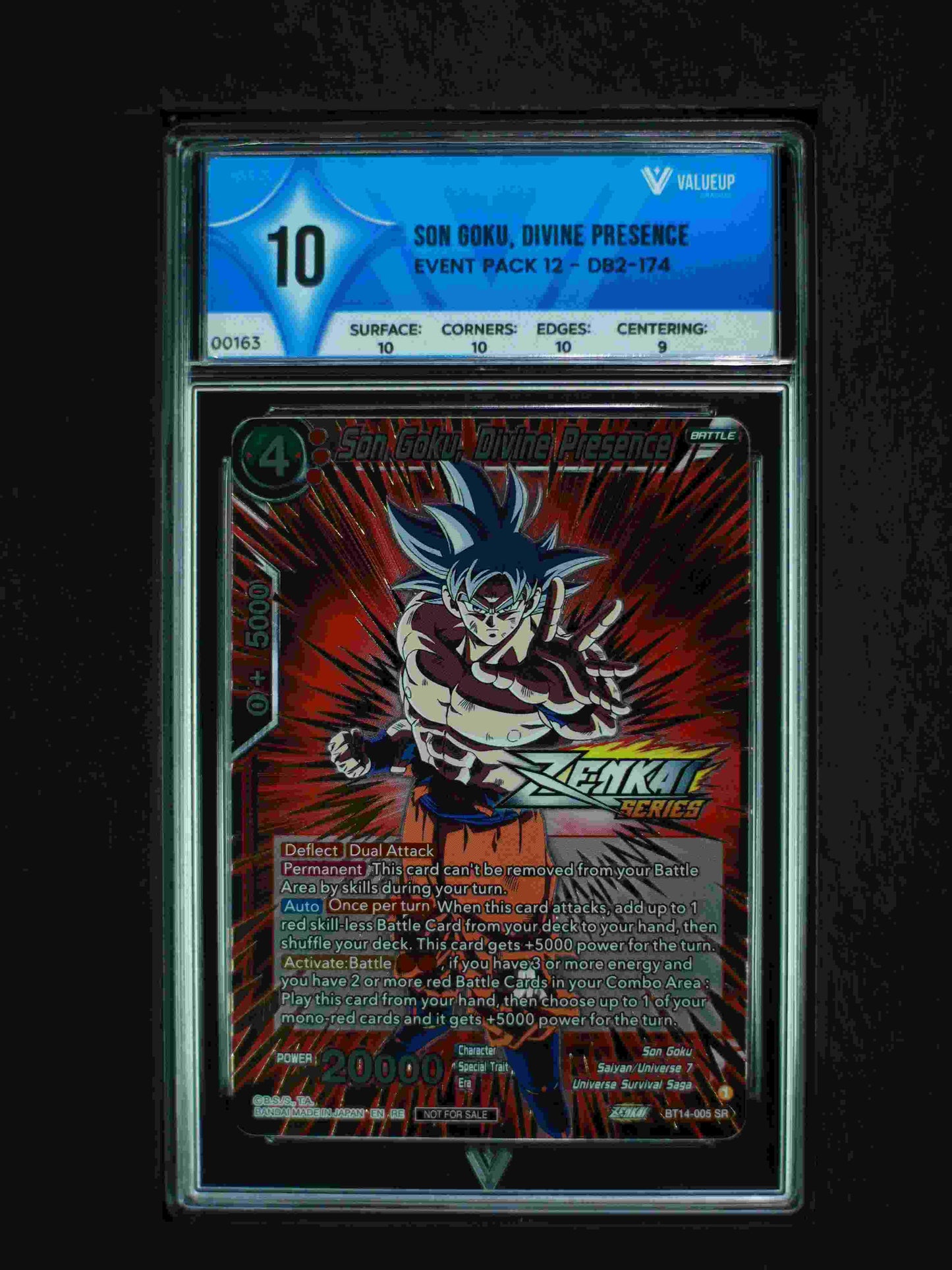 00163 Son Goku, Divine Presence Grading Card