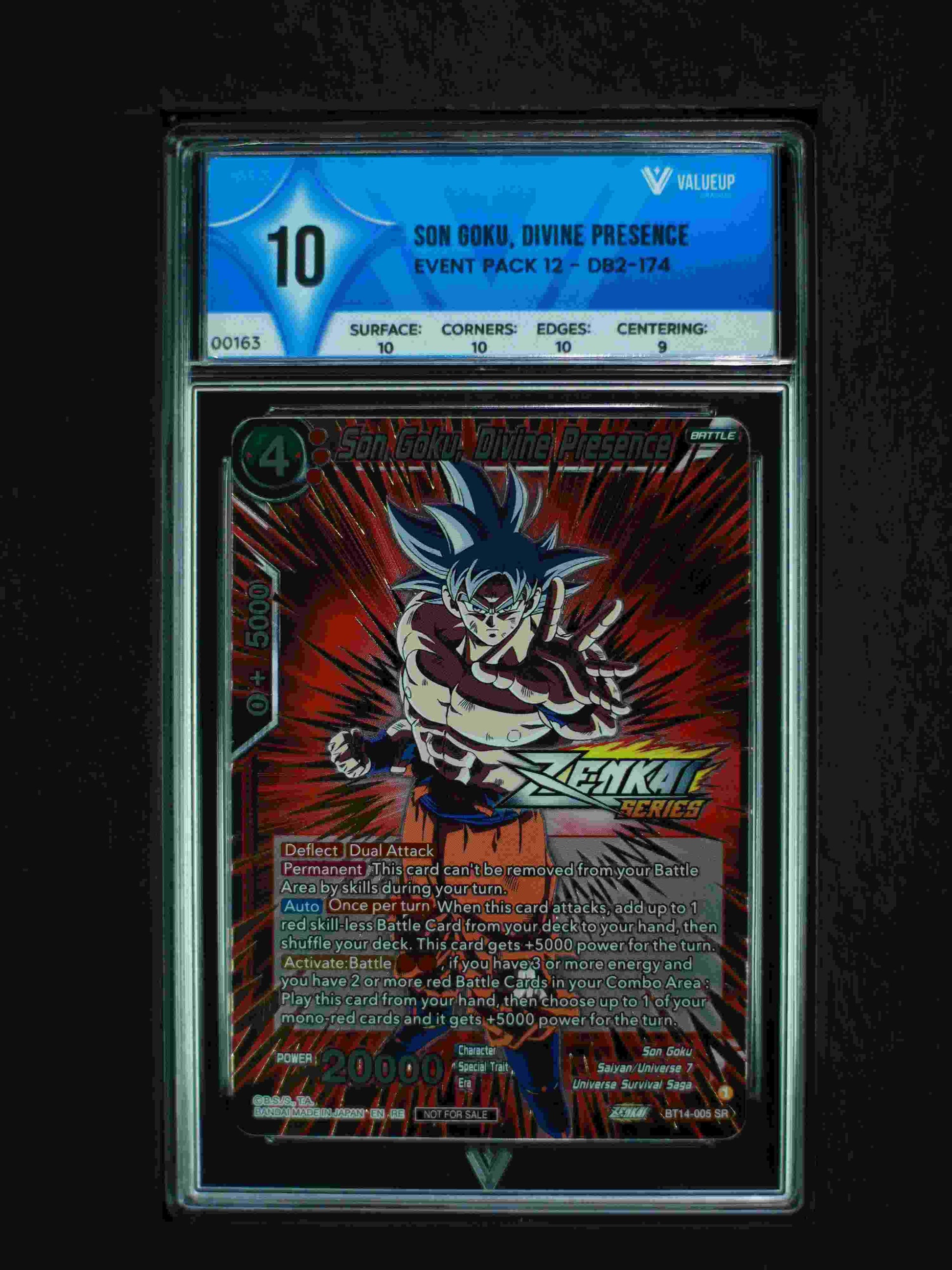 00163 Son Goku, Divine Presence Grading Card