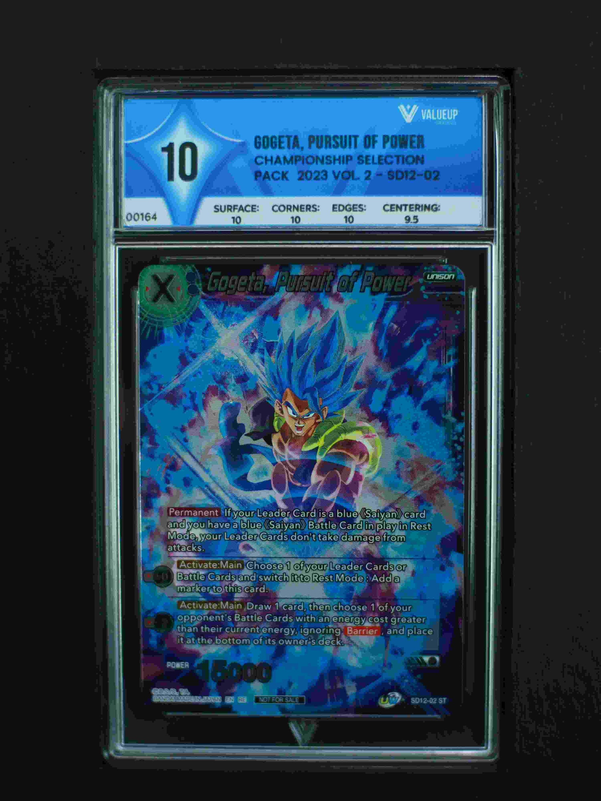 00164 Gogeta, Pursuit Of Power Grading Card