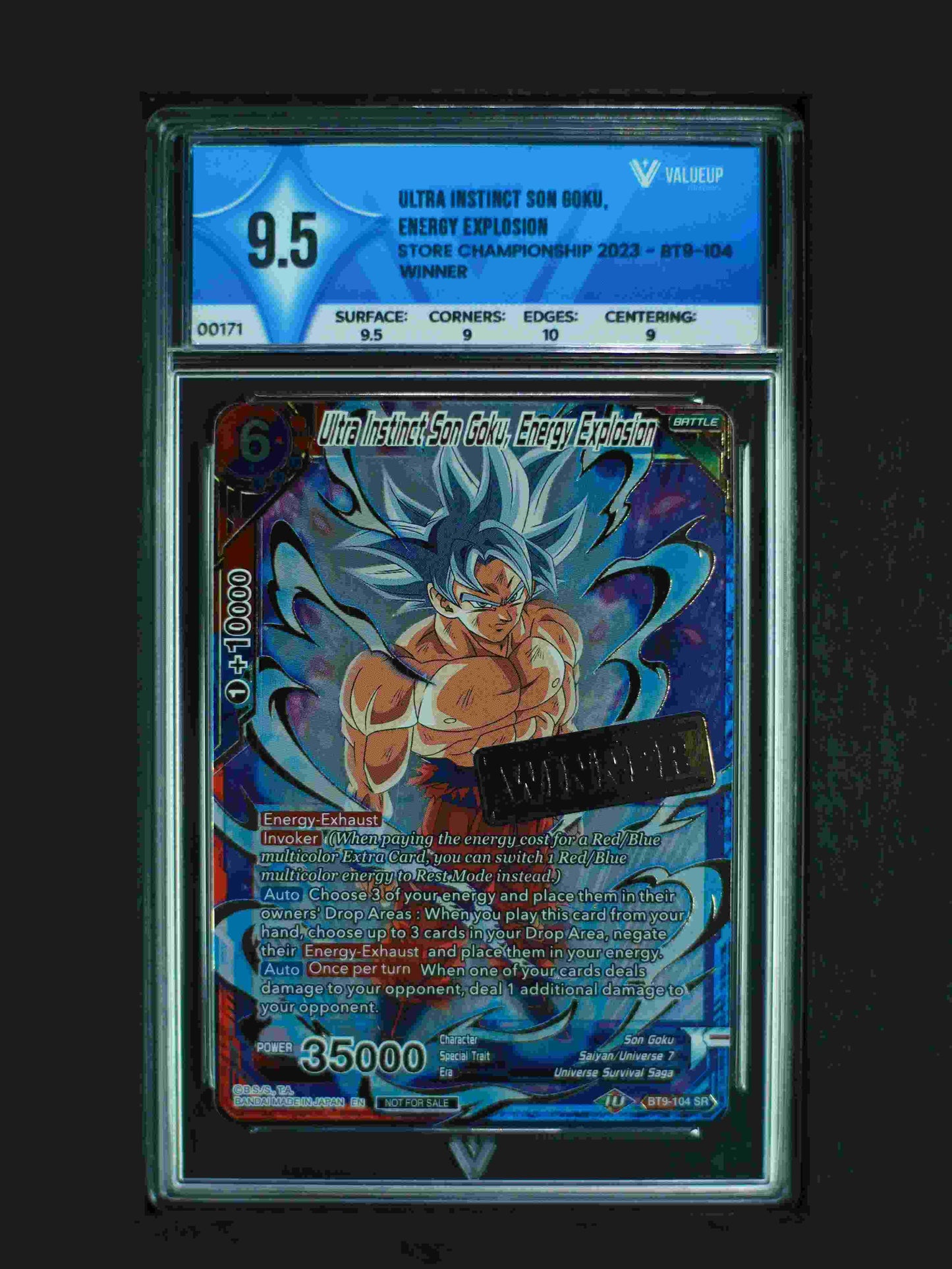 00171 ULTRA INSTINCT SON GOKU, ENERGY EXPLOSION Grading Card