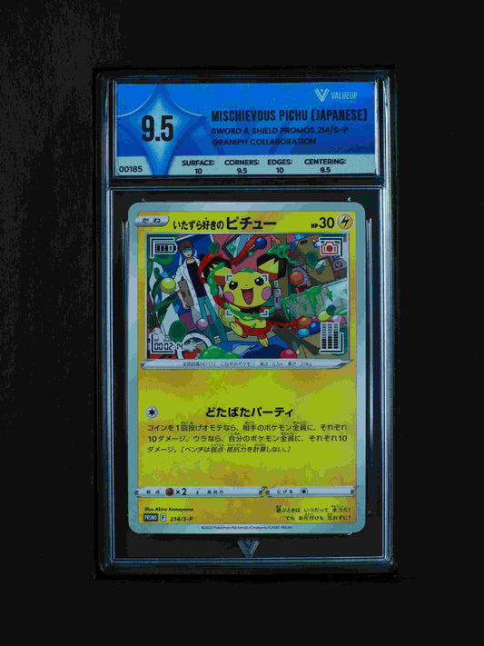 00185 MISCHIEVOUS PICHU (JAPANESE) Grading Card