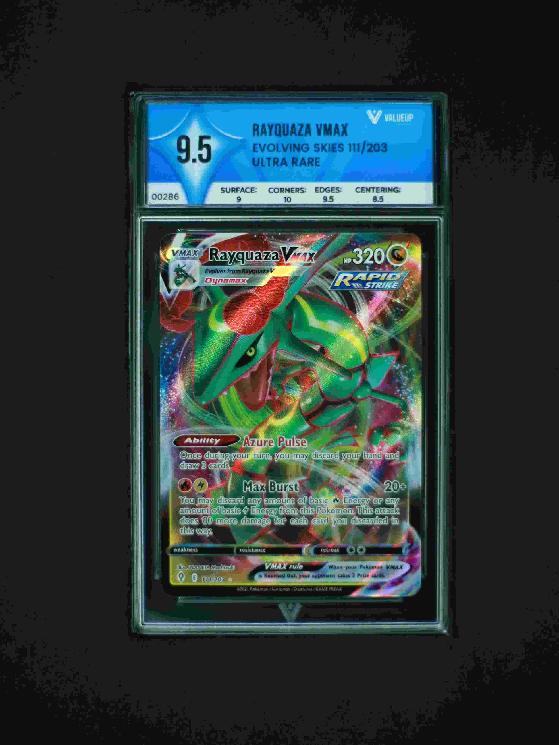 00286 RAYQUAZA VMAX Grading Card