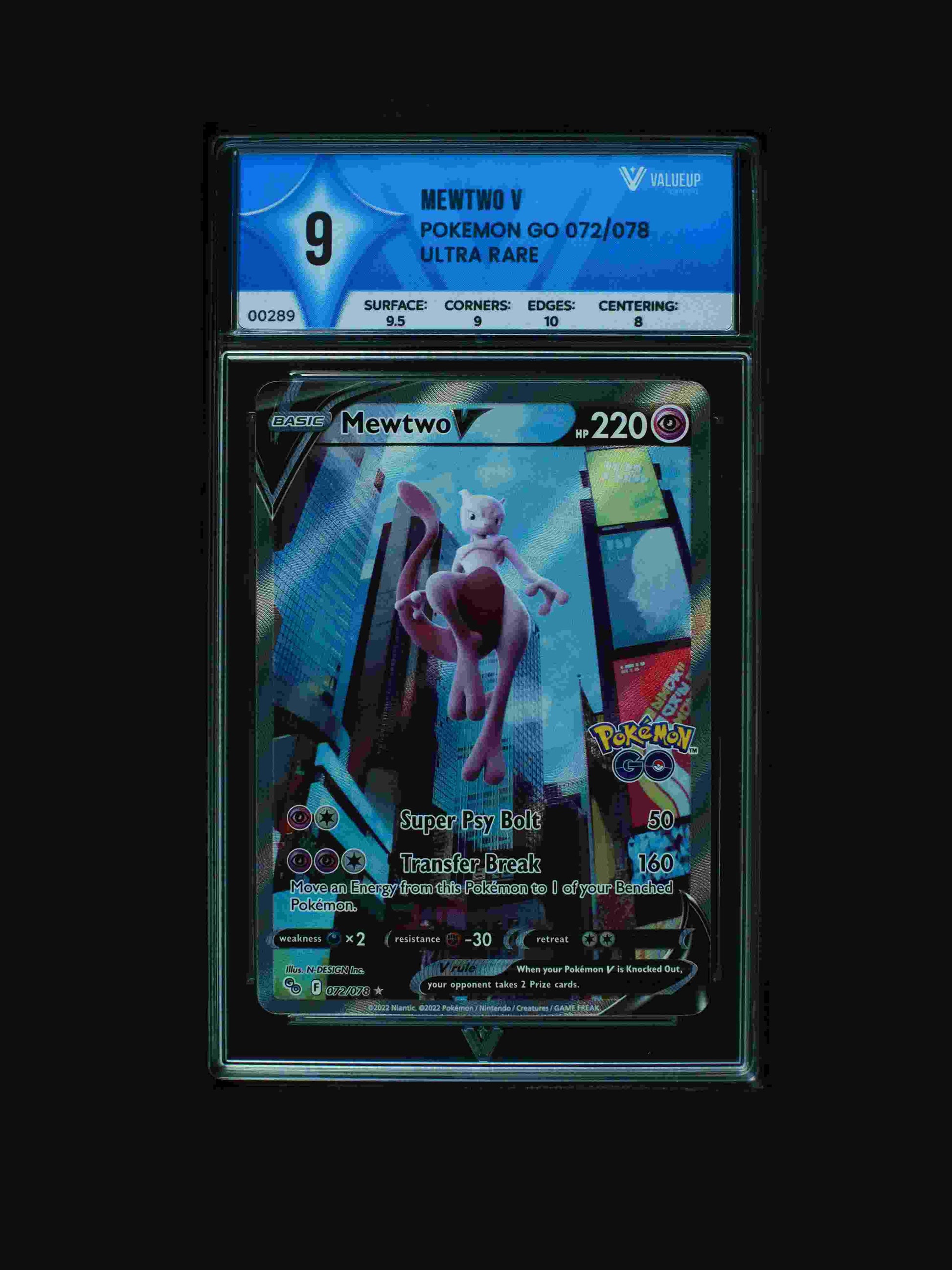00289 MEWTWO V Grading Card