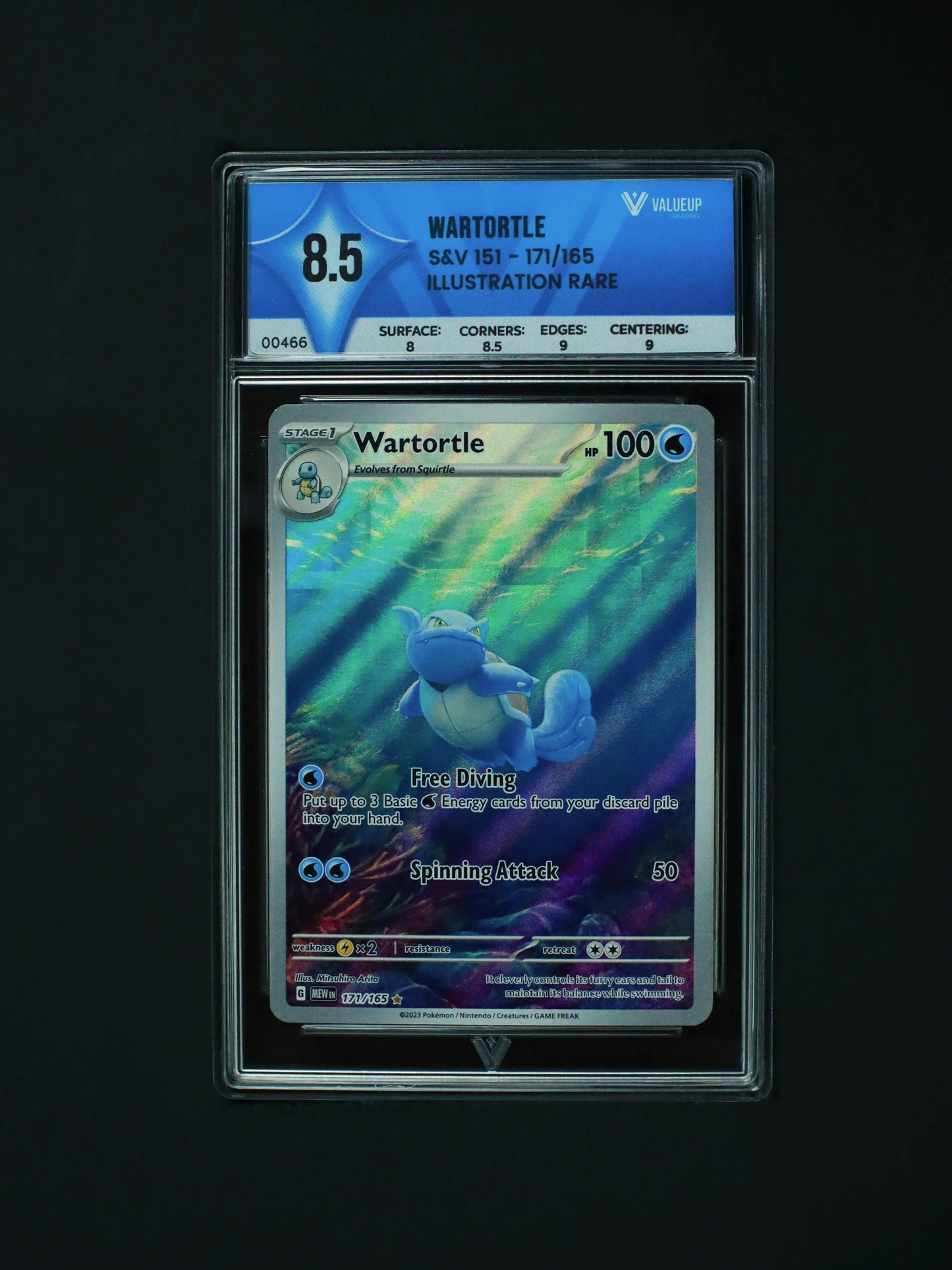 00466 WARTORTLE Grading Card