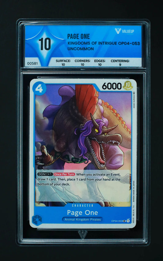 00581 PAGE ONE Grading Card