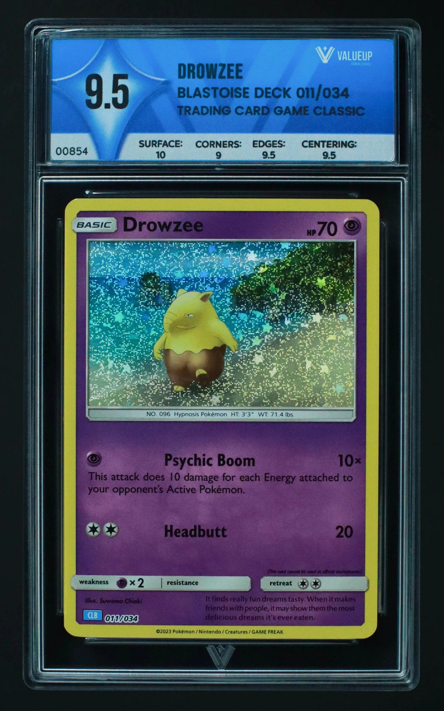 00854 DROWZEE Grading Card