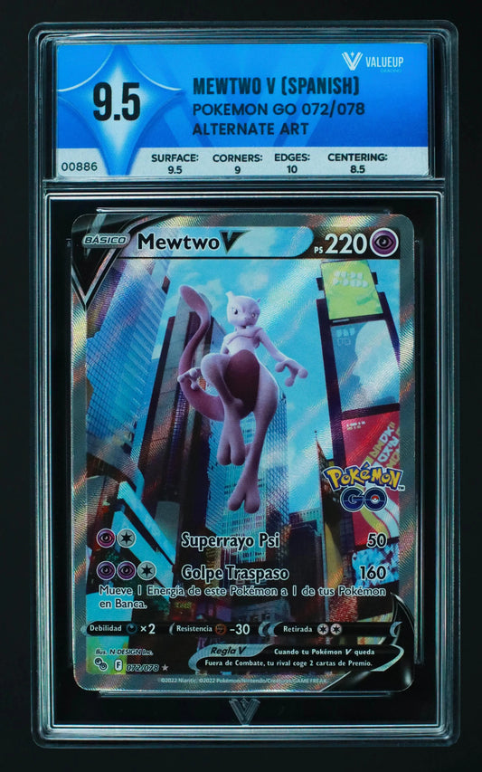 00886 MEWTWO V (SPANISH) Grading Card