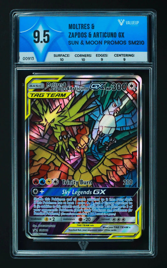 00913 MOLTRES & ZAPDOS & ARTICUNO GX Grading Card