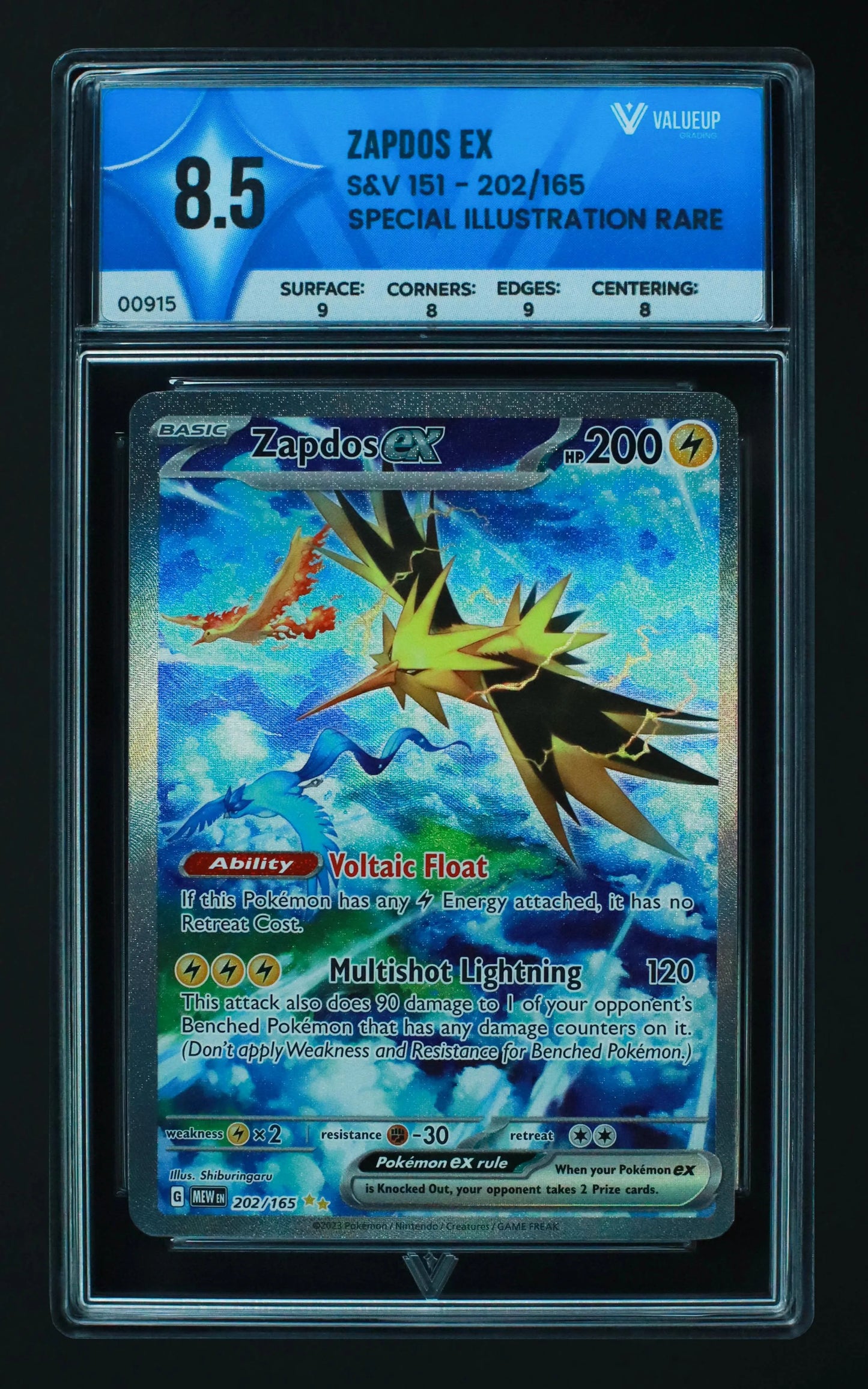 00915 ZAPDOS EX Grading Card
