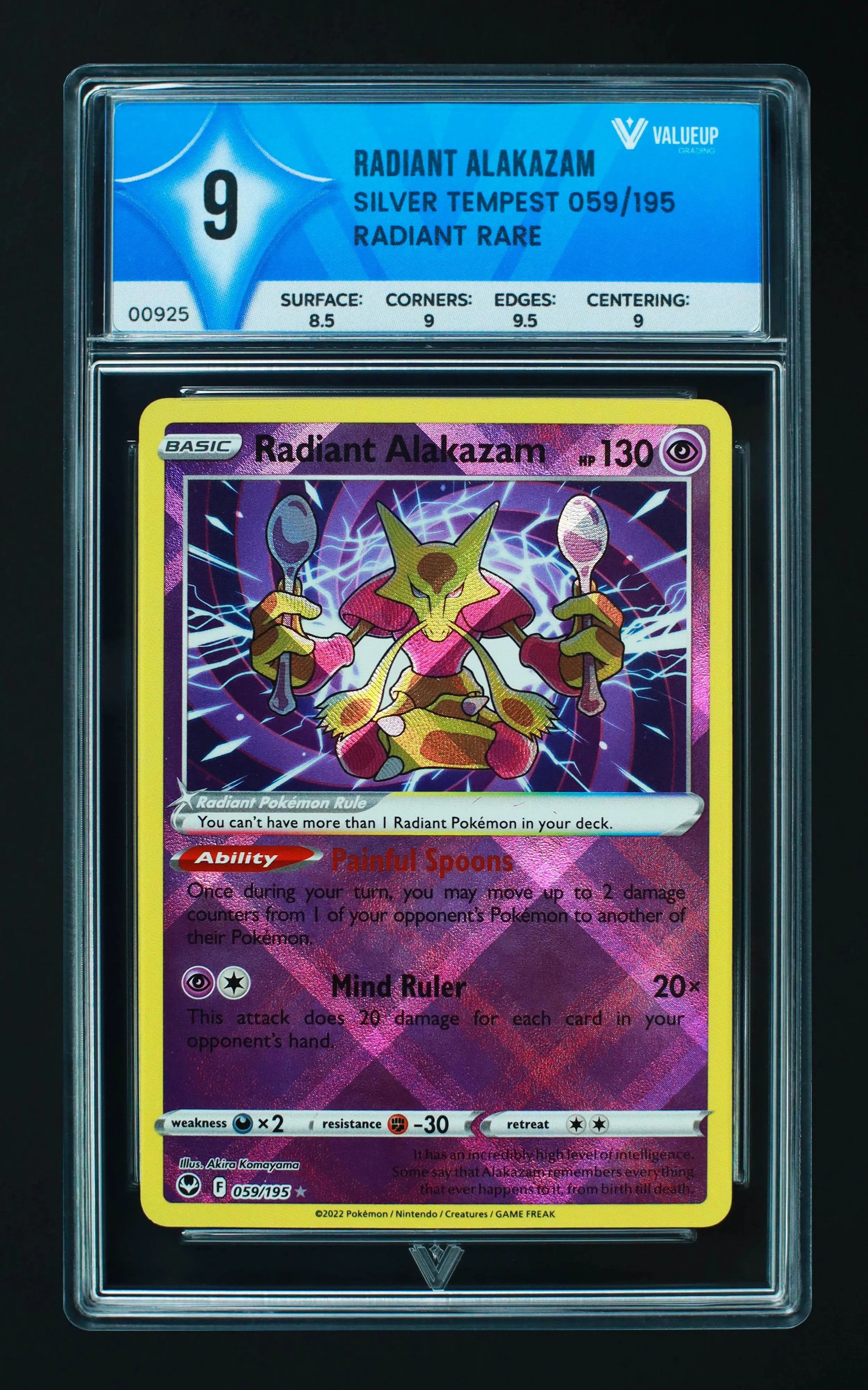 00925 RADIANT ALAKAZAM Grading Card