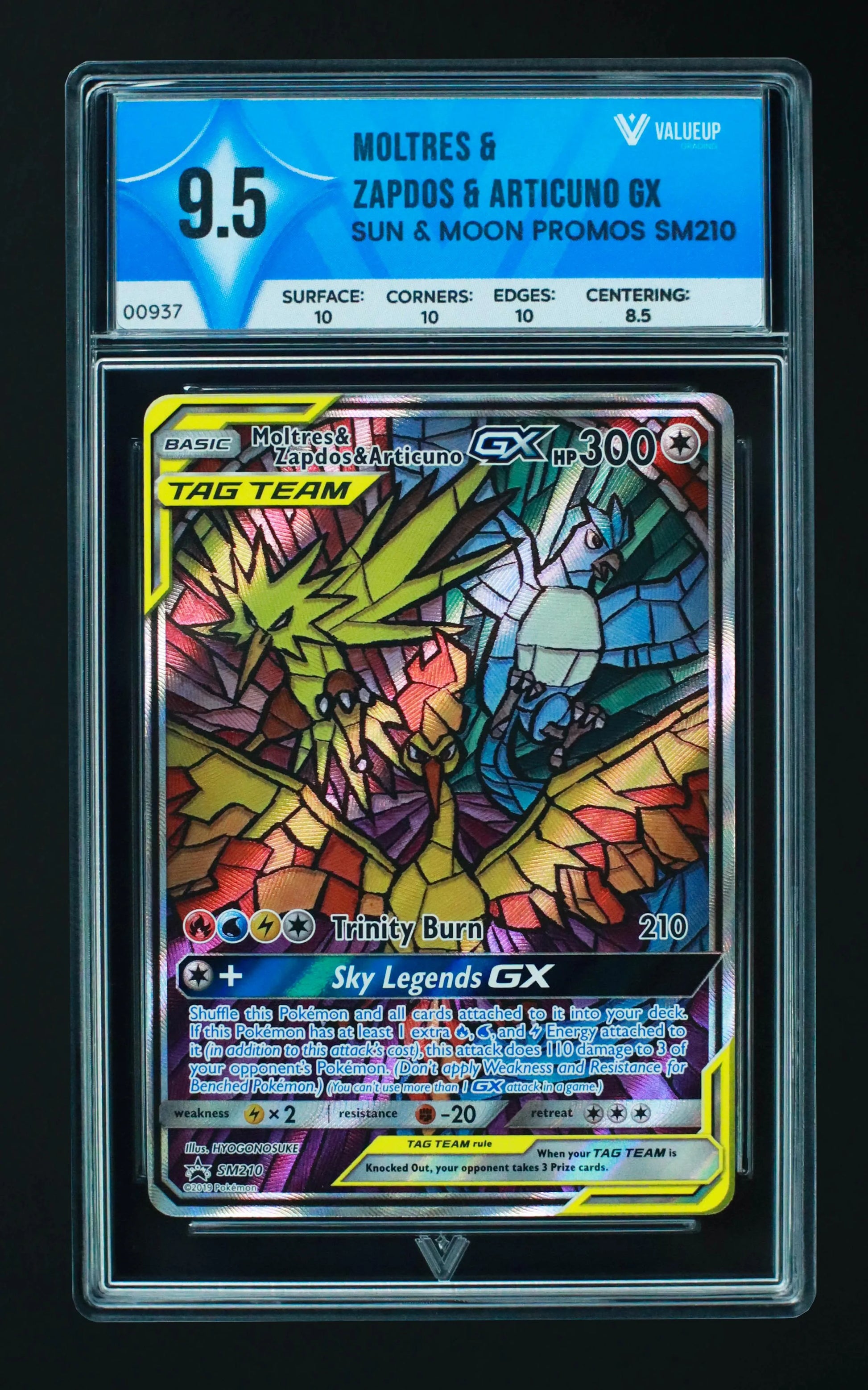 00937 MOLTRES & ZAPDOS & ARTICUNO GX Grading Card