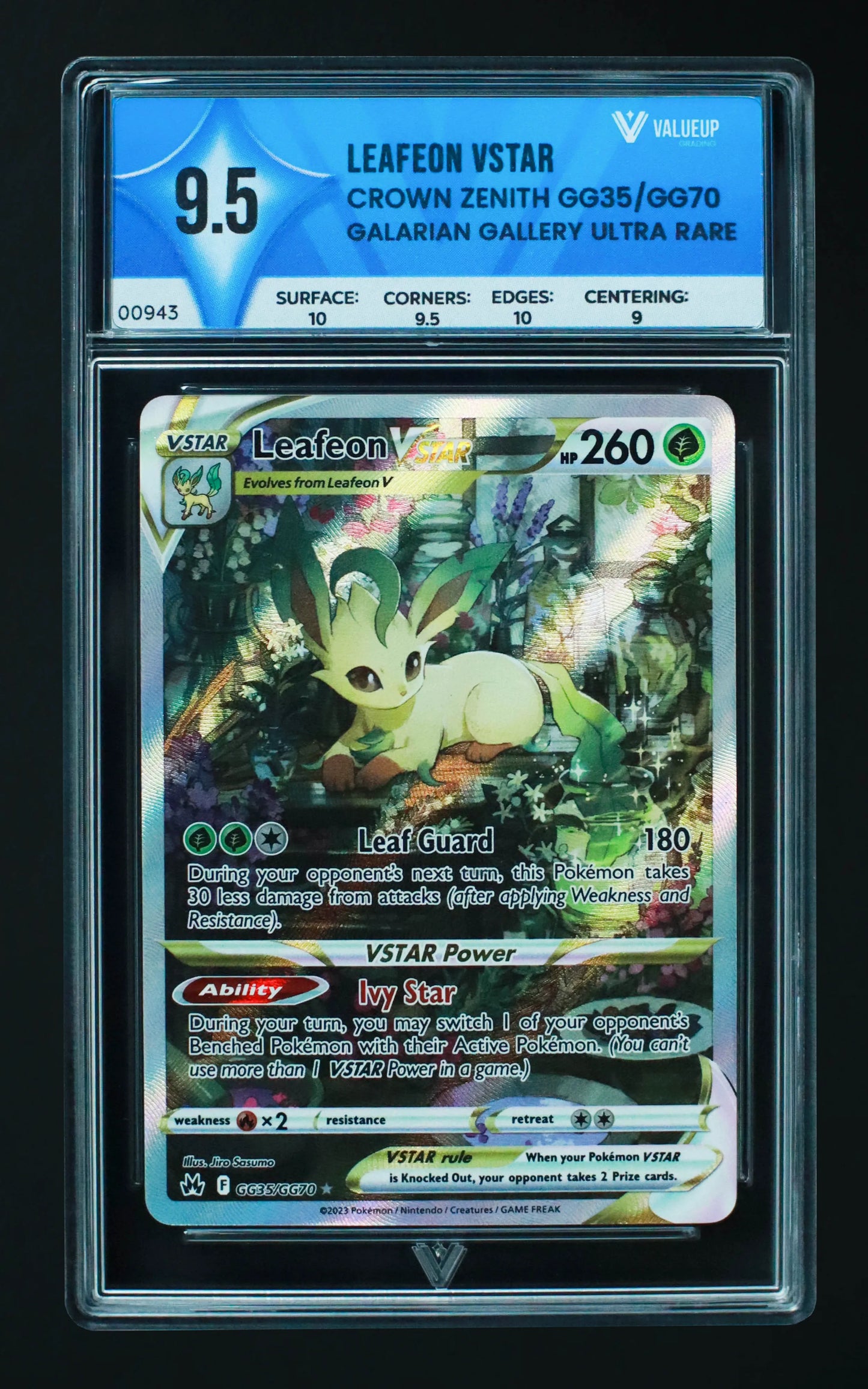 00943 LEAFEON VSTAR Grading Card