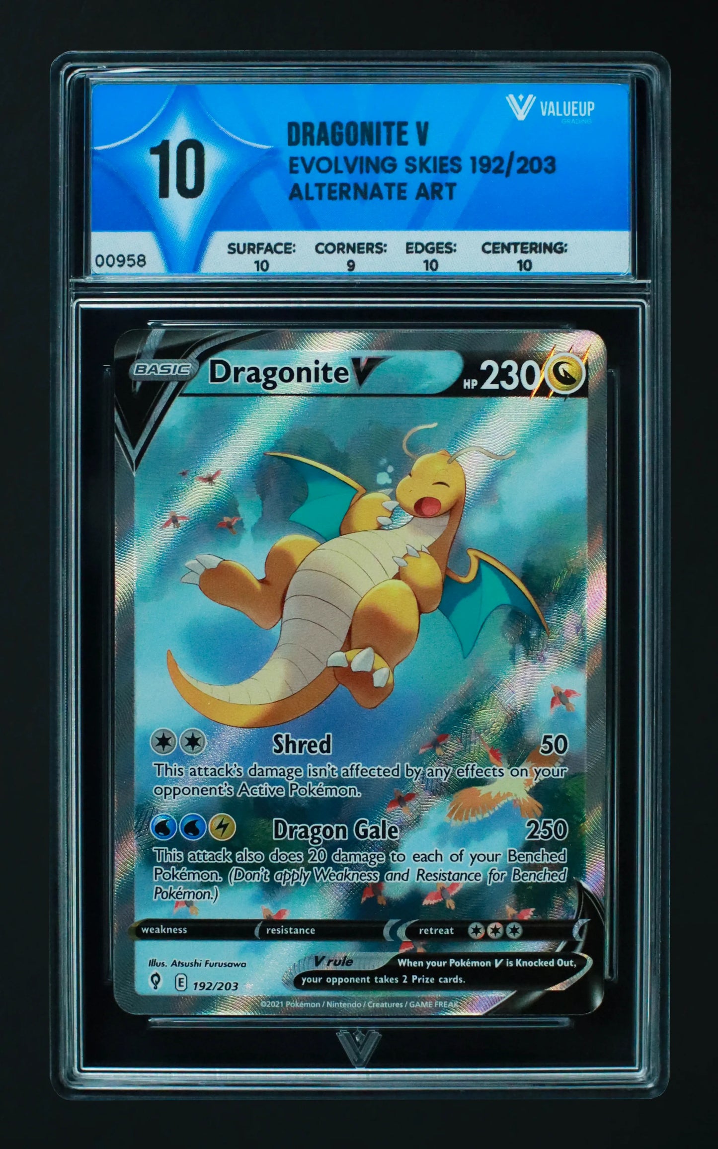 00958 DRAGONITE V Grading Card