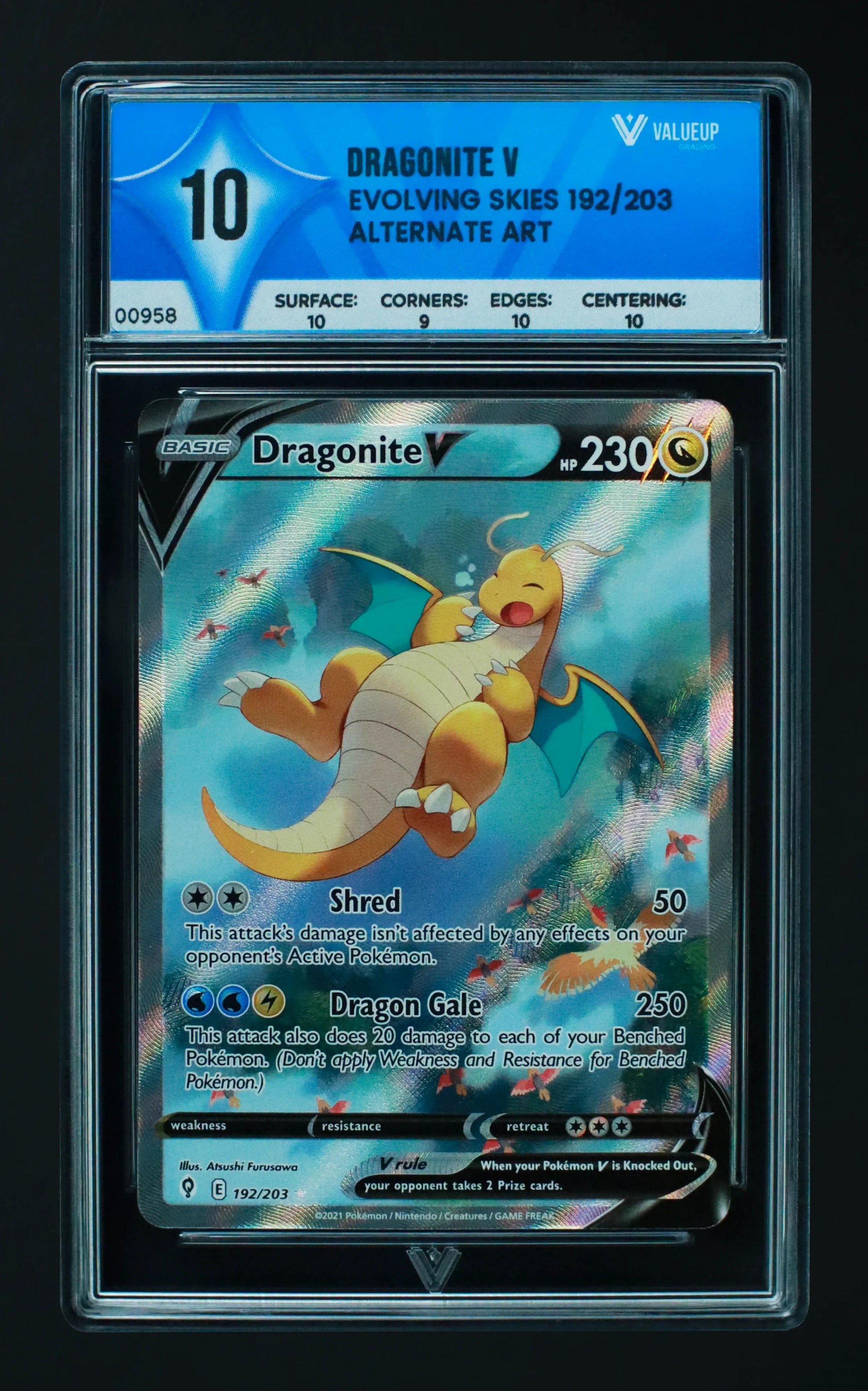 00958 DRAGONITE V Grading Card