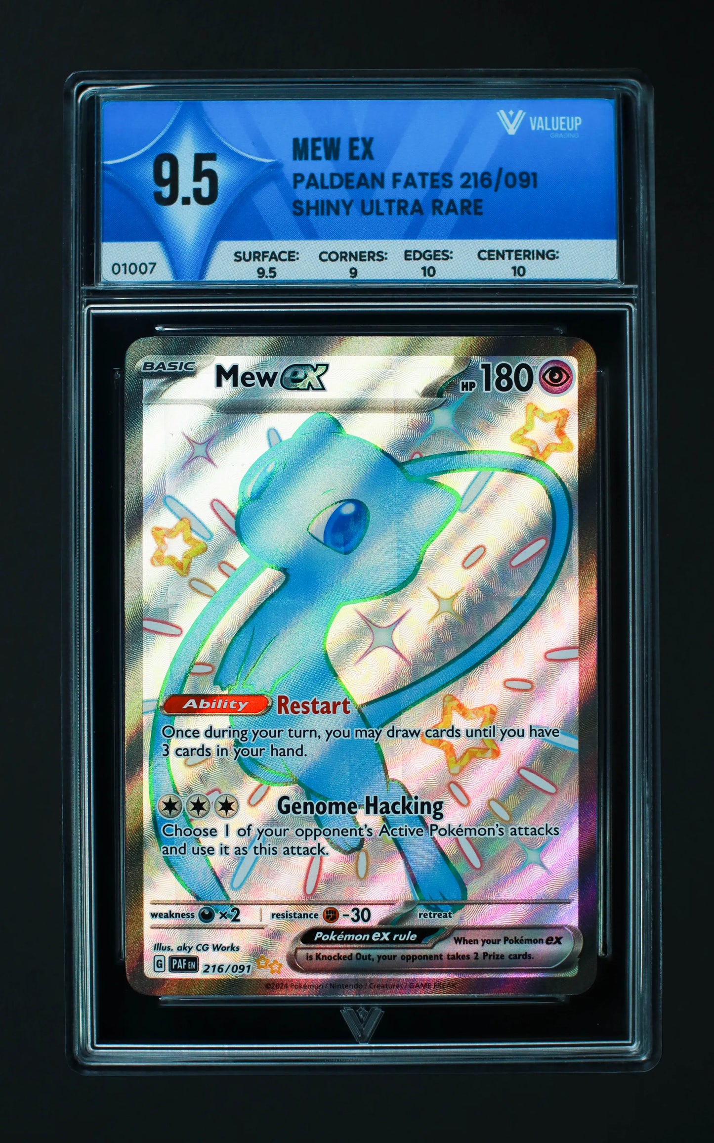 01007 MEW EX Grading Card