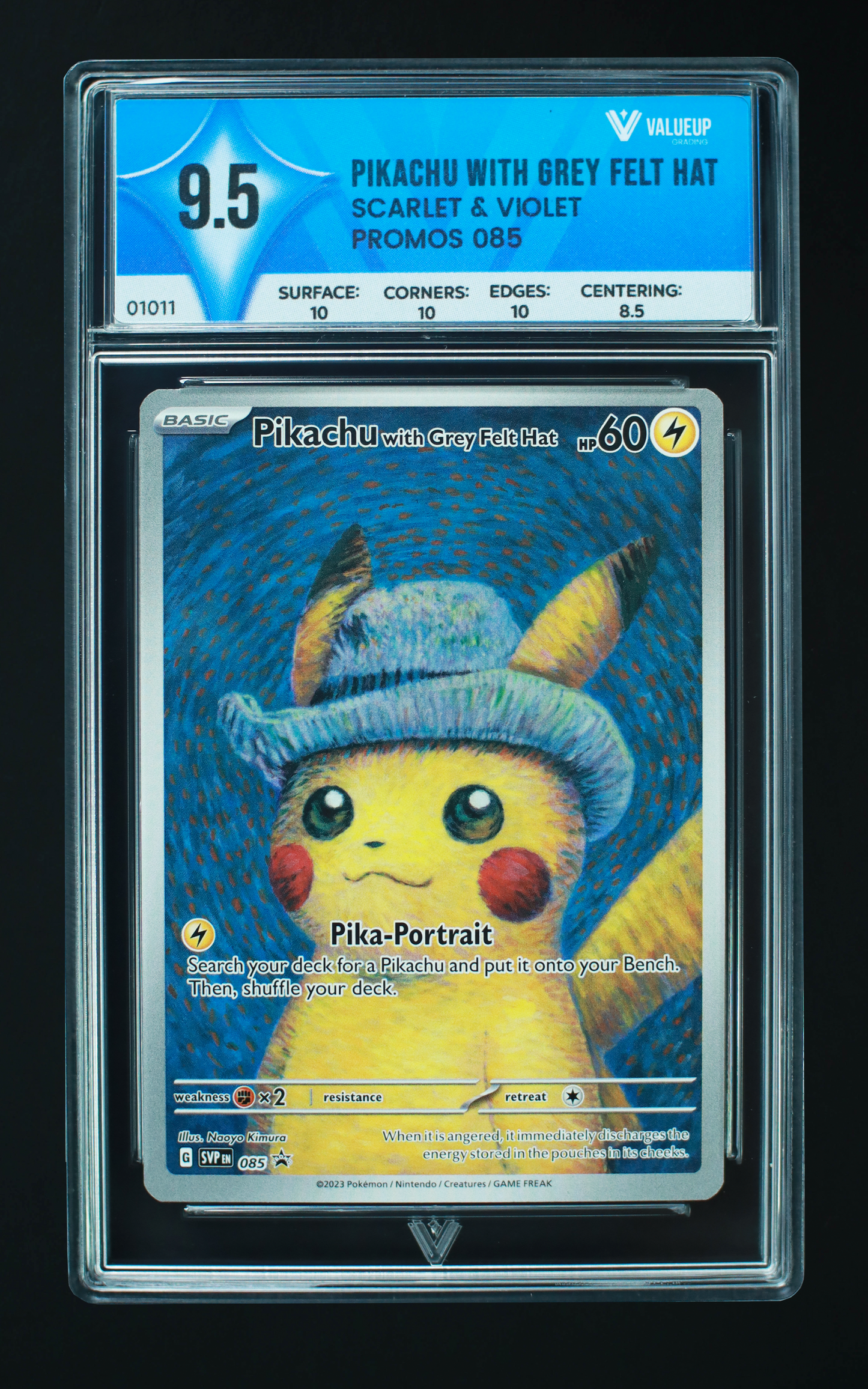 01011 PIKACHU WITH GREY FELT HAT