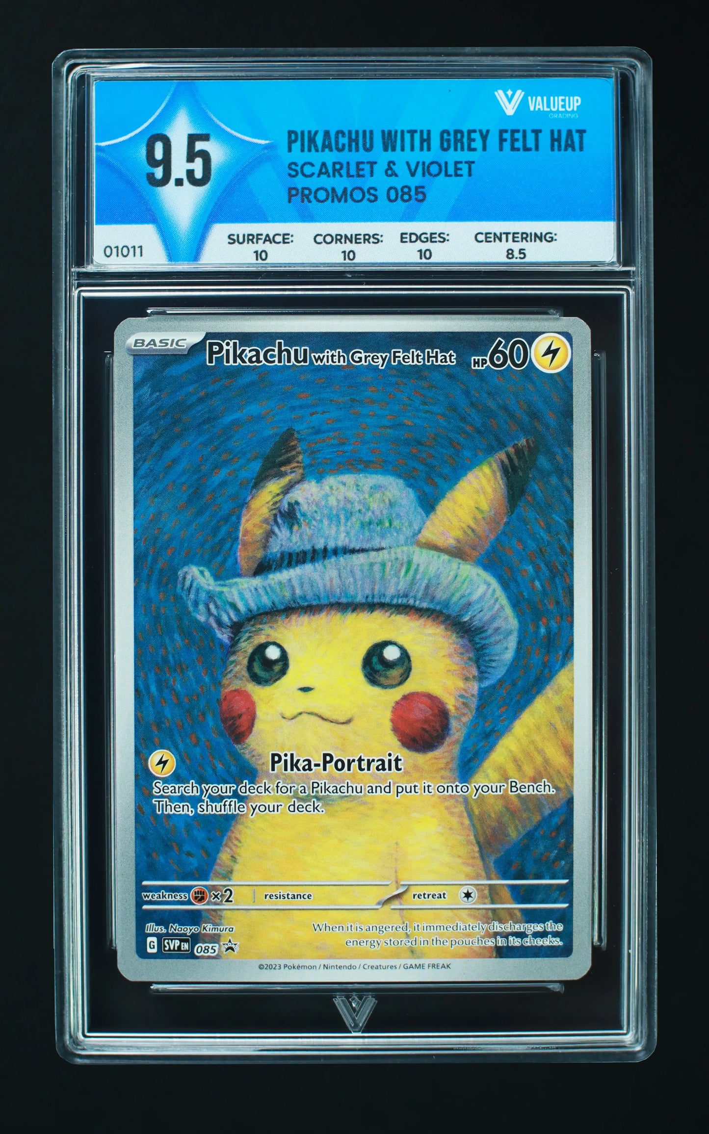 01011 PIKACHU WITH GREY FELT HAT