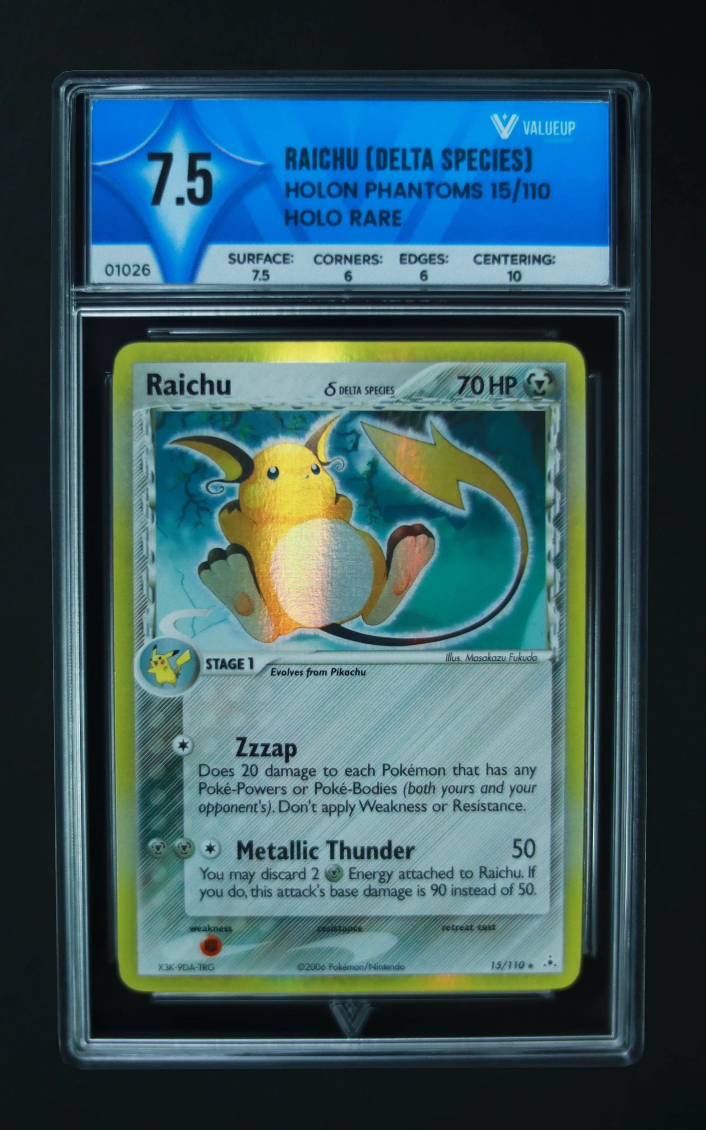 01026 RAICHU Grading Card