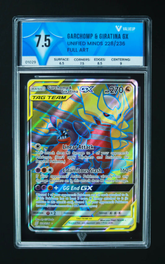 01029 GARCHOMP & GIRATINA GX Grading Card