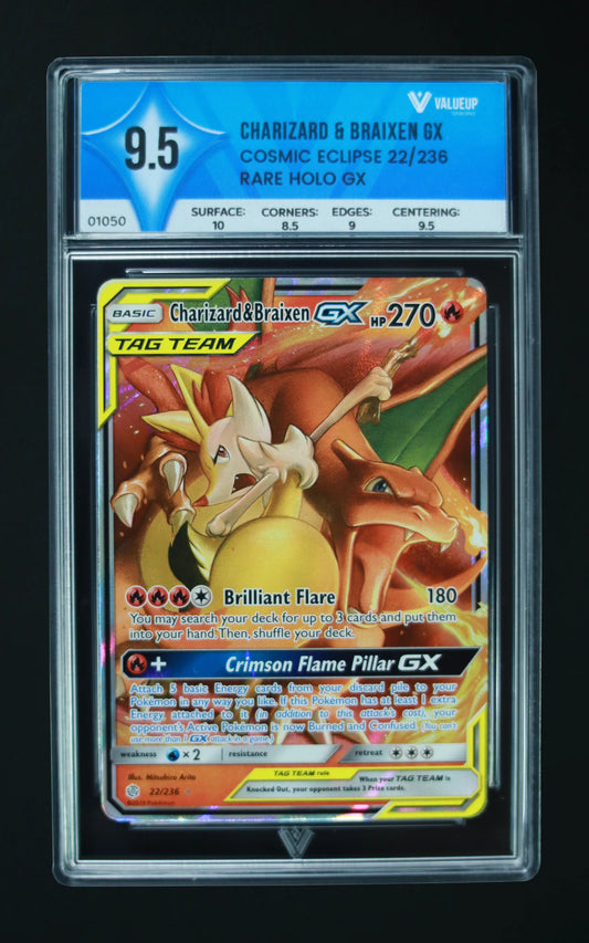 01050 CHARIZARD & BRAIXEN GX Grading Card