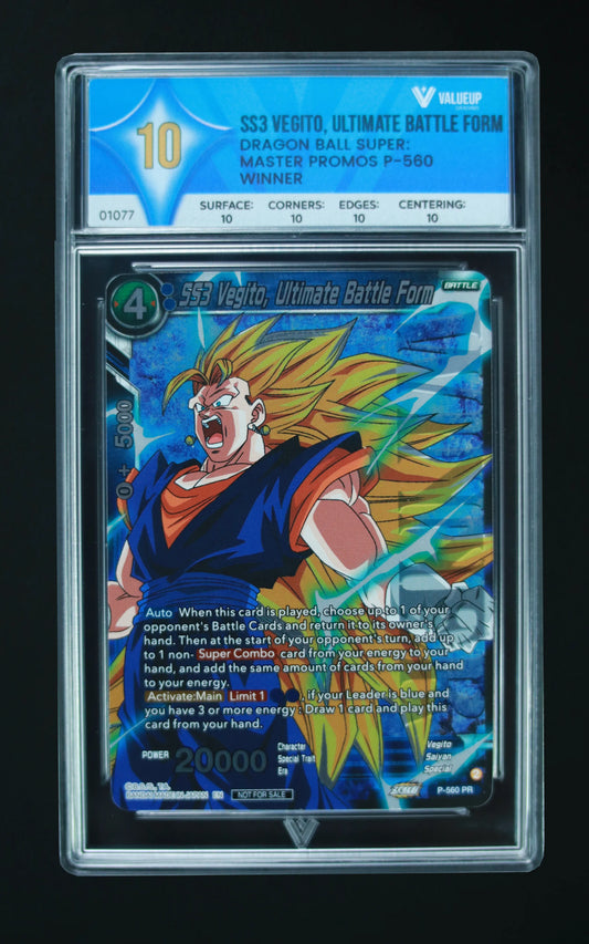 01077 SS3 VEGITO, ULTIMATE BATTLE FOMR Grading Card