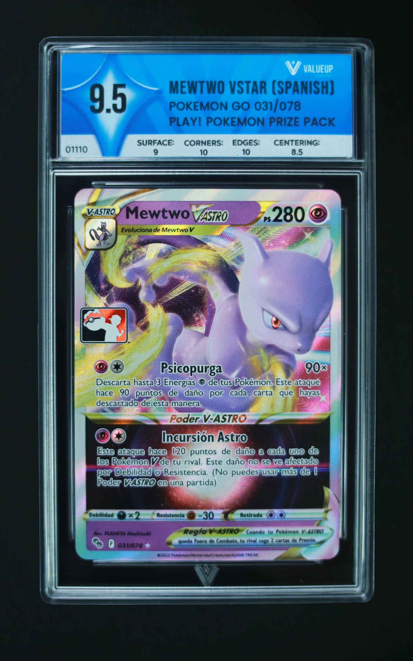 01110 MEWTWO VSTAR (SPANISH) Grading Card