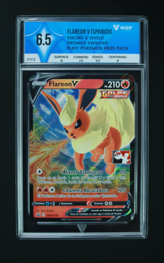 01113 FLAREON V (SPANISH) Grading Card