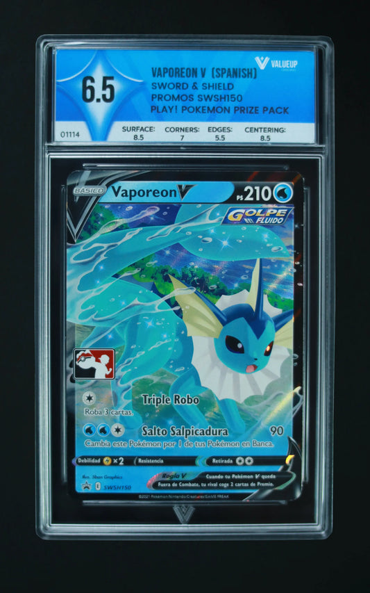 01114 VAPOREON V (SPANISH) Grading Card