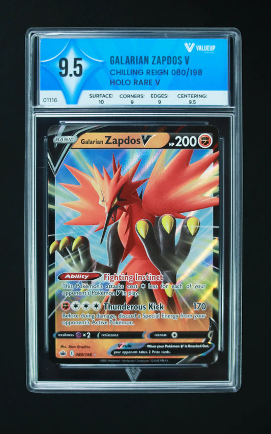 01116 GALARIAN ZAPDOS V Grading Card