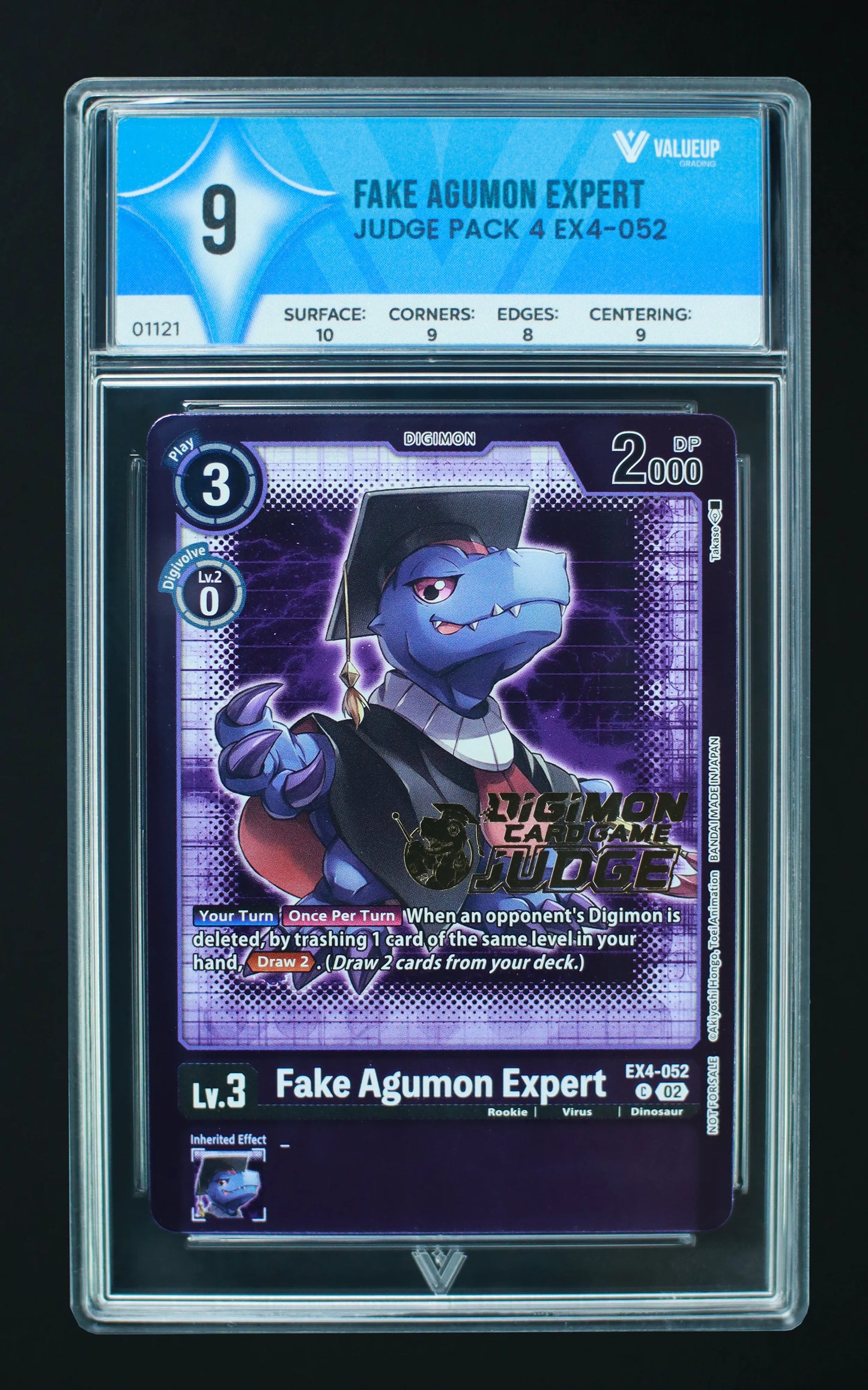 01121 FAKE AGUMON EXPERT Grading Card