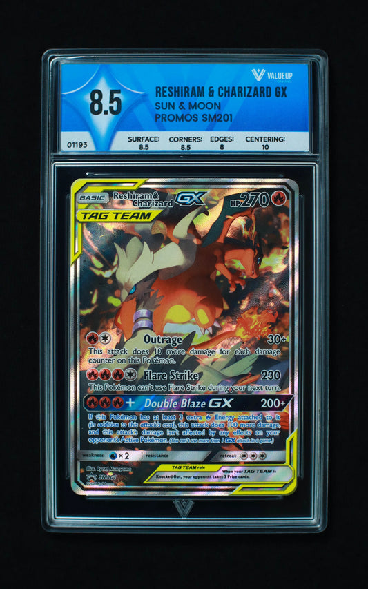 01193 RESHIRAM & CHARIZARD GX Grading Card