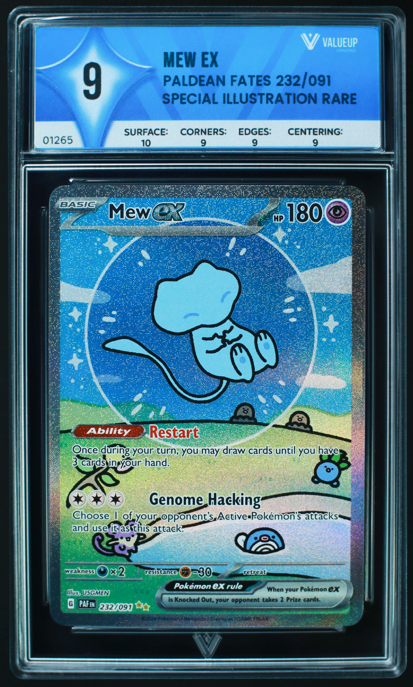 01265 MEW EX Grading Card