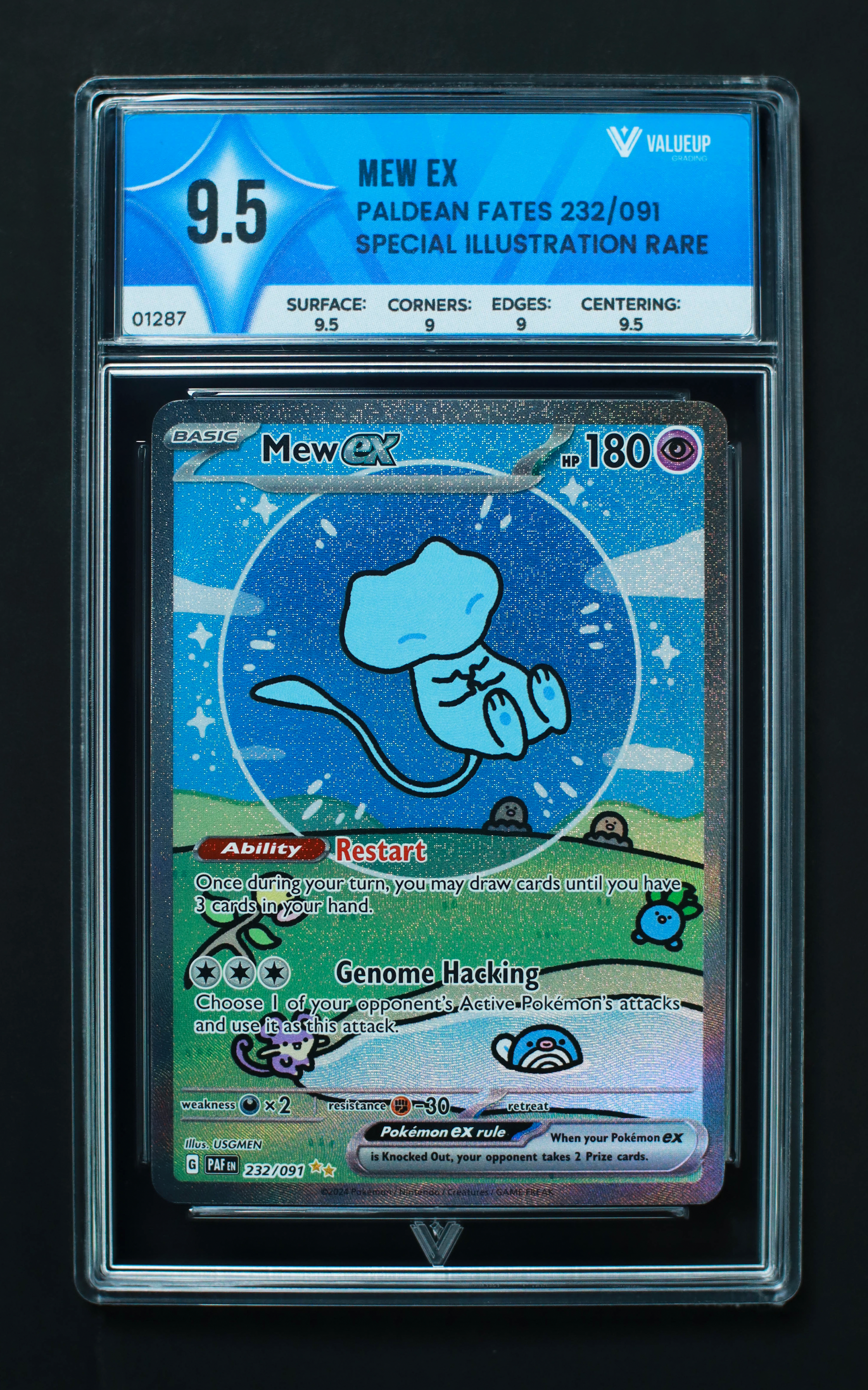 01287 MEW EX Grading Card