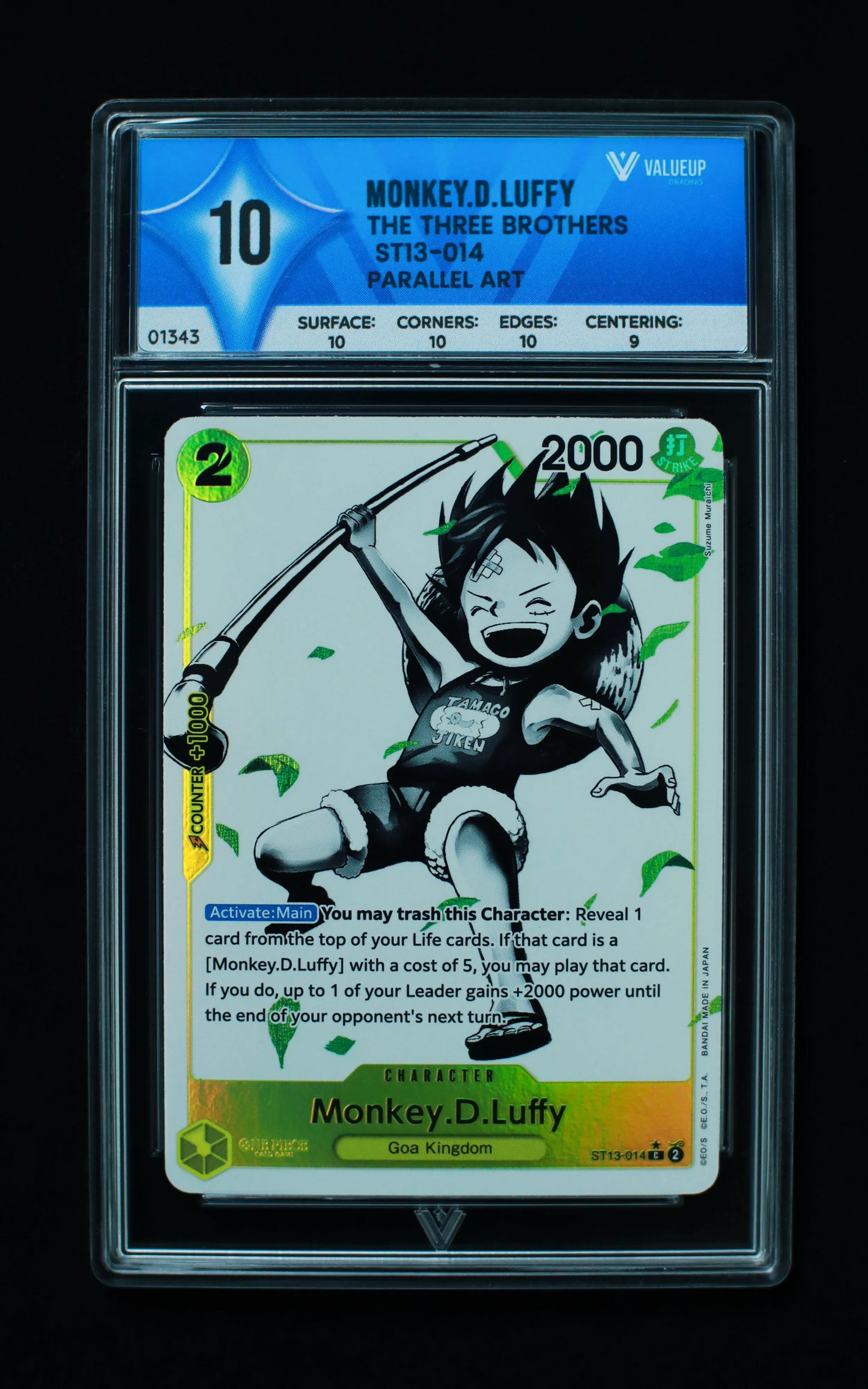 01343 MONKEY D. LUFFY Grading Card