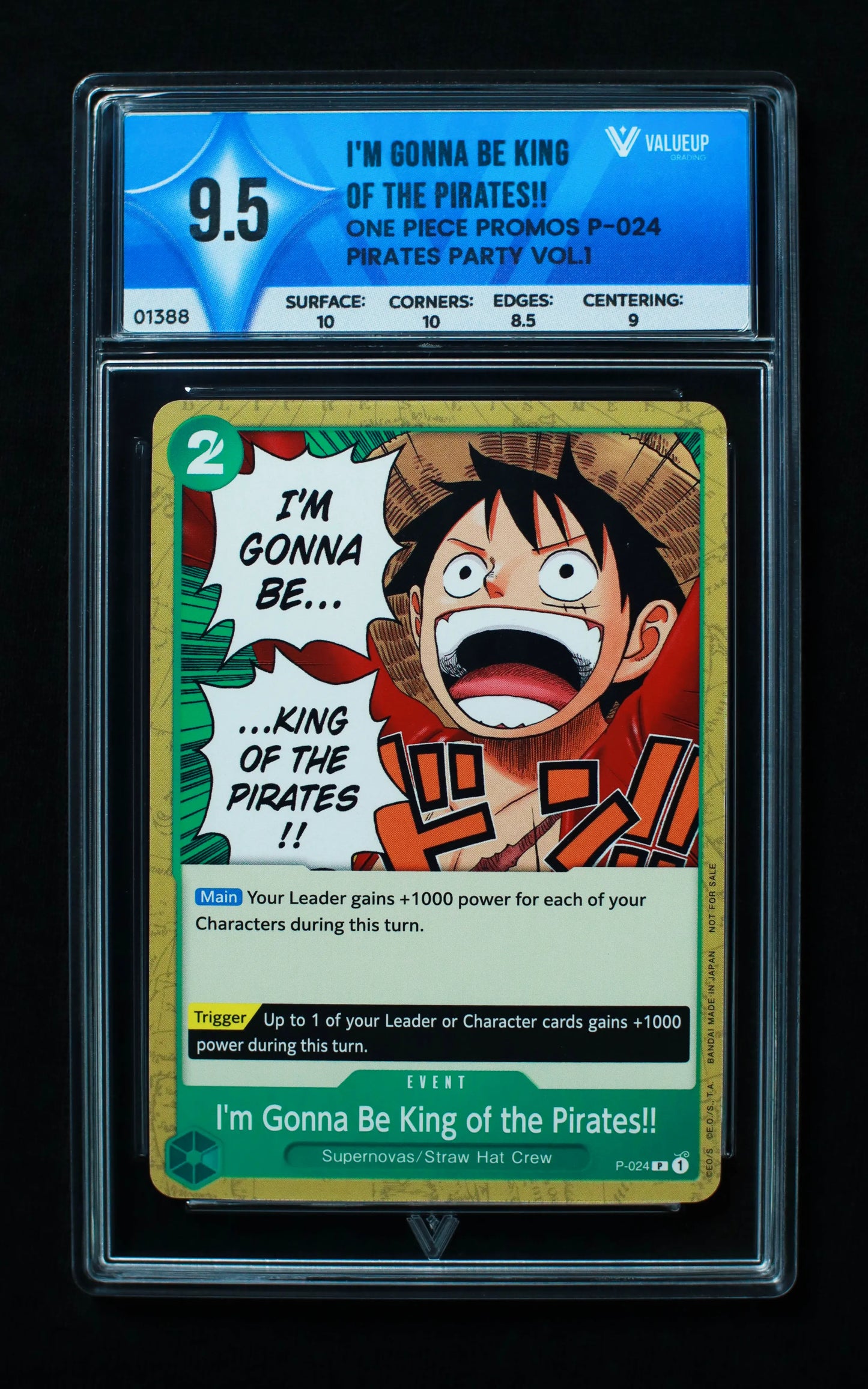 01388 I'M GONNA BE KING OF THE PIRATES!! Grading Card