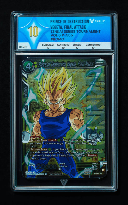01395 PRINCE OF DESTRUCTION VEGETA, FINAL ATTACK Grading Card