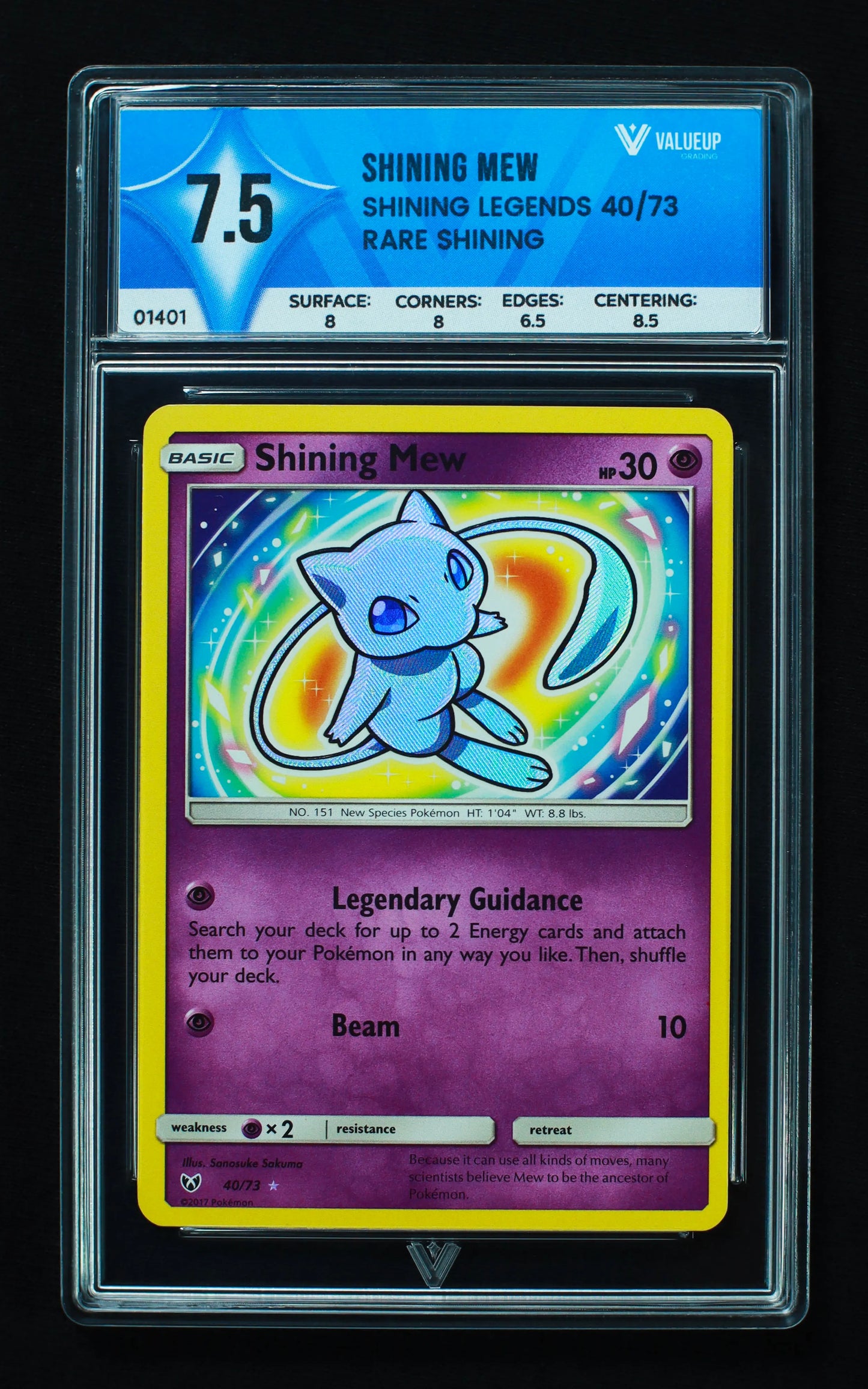 01401 SHINING MEW Grading Card