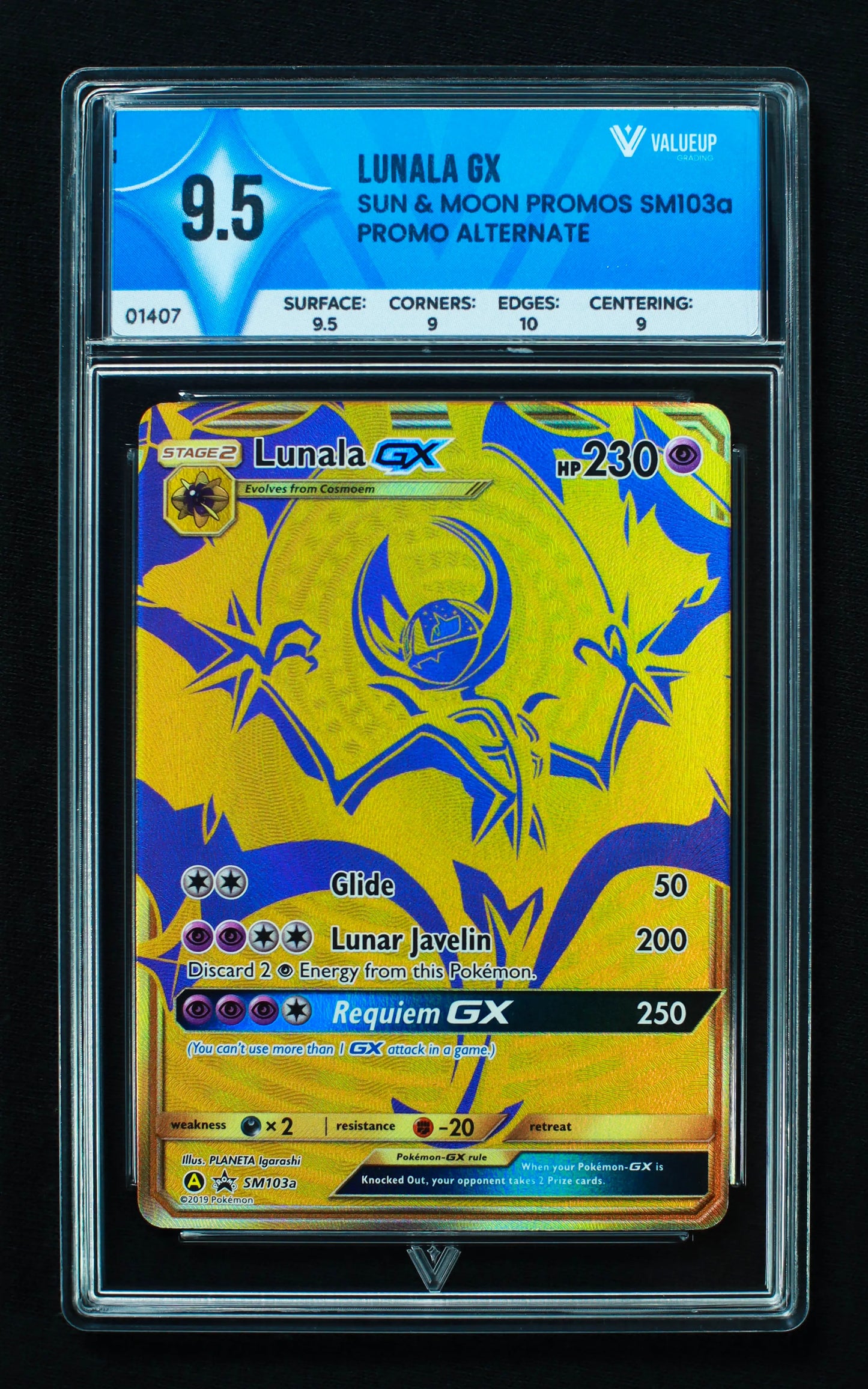 01407 LUNALA GX Grading Card