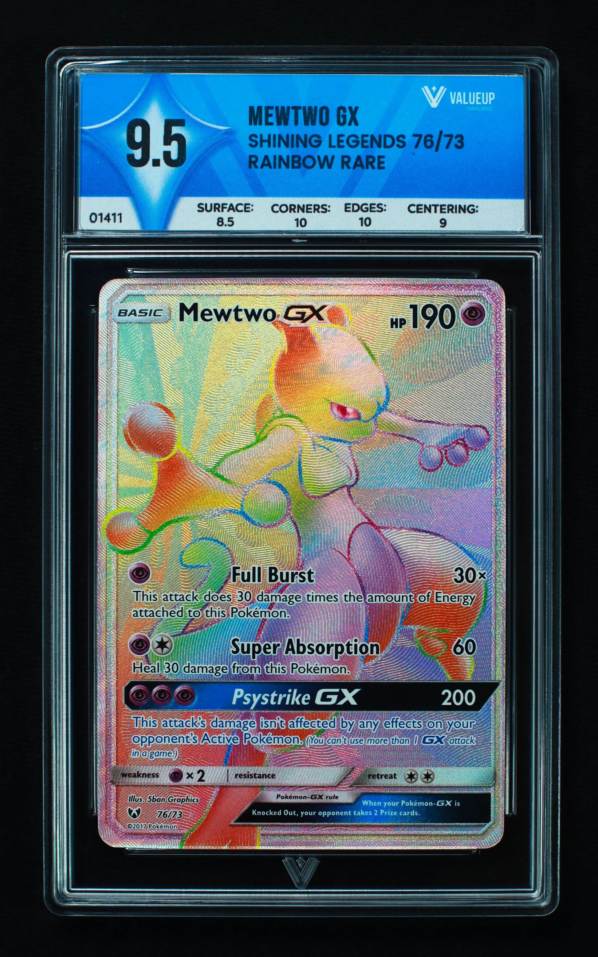 01411 MEWTWO GX Grading Card