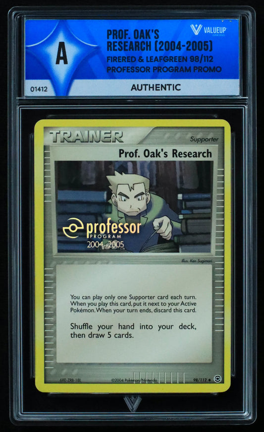 01412 PROF. OAK'S RESEARCH (2004-2005) Grading Card