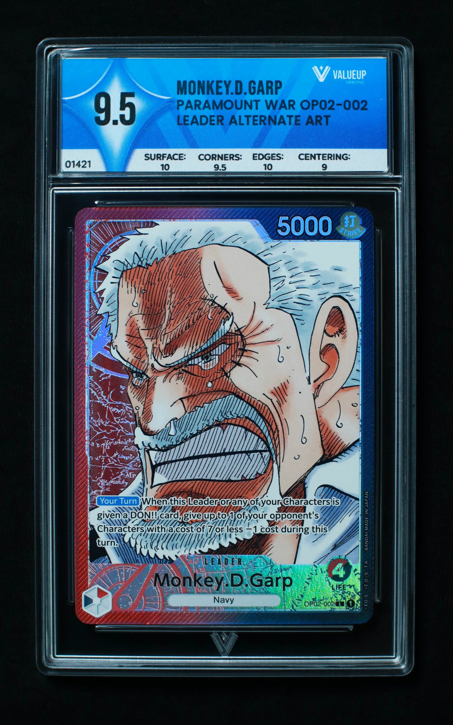 01421 MONKEY.D.GARP Grading Card