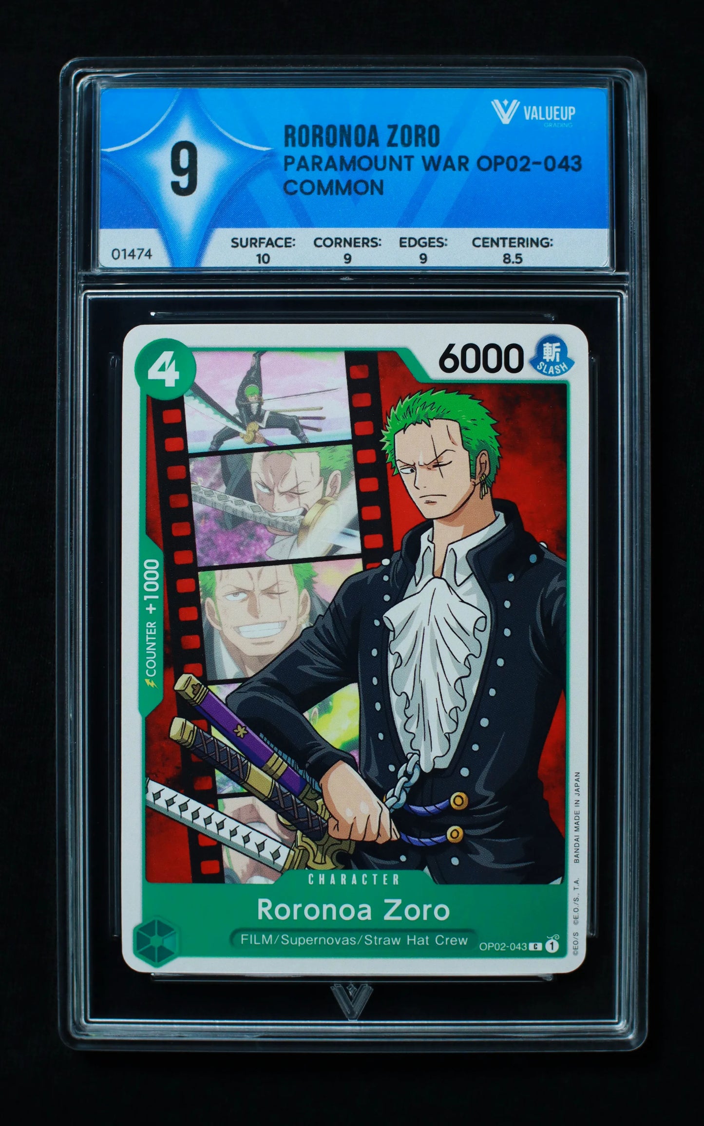 01474 RORONOA ZORO Grading Card